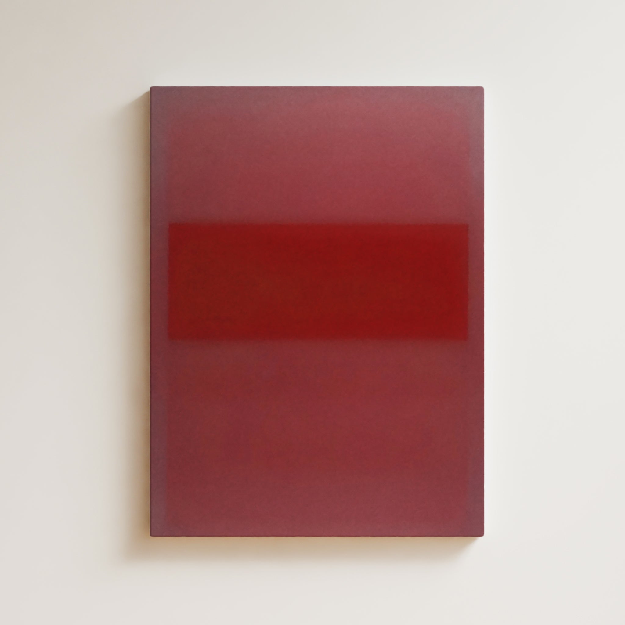 Color Field Artwork Print On Canvas - Minimalist, Zen, Red Color, Rothko Inspired Art Print