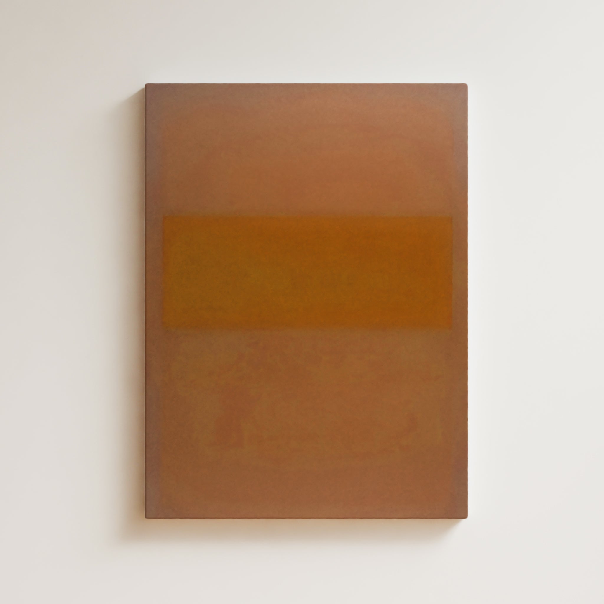 Color Field Artwork Print On Canvas - Minimalist, Zen, Orange, Contemporary, Pastel, Earth Tones