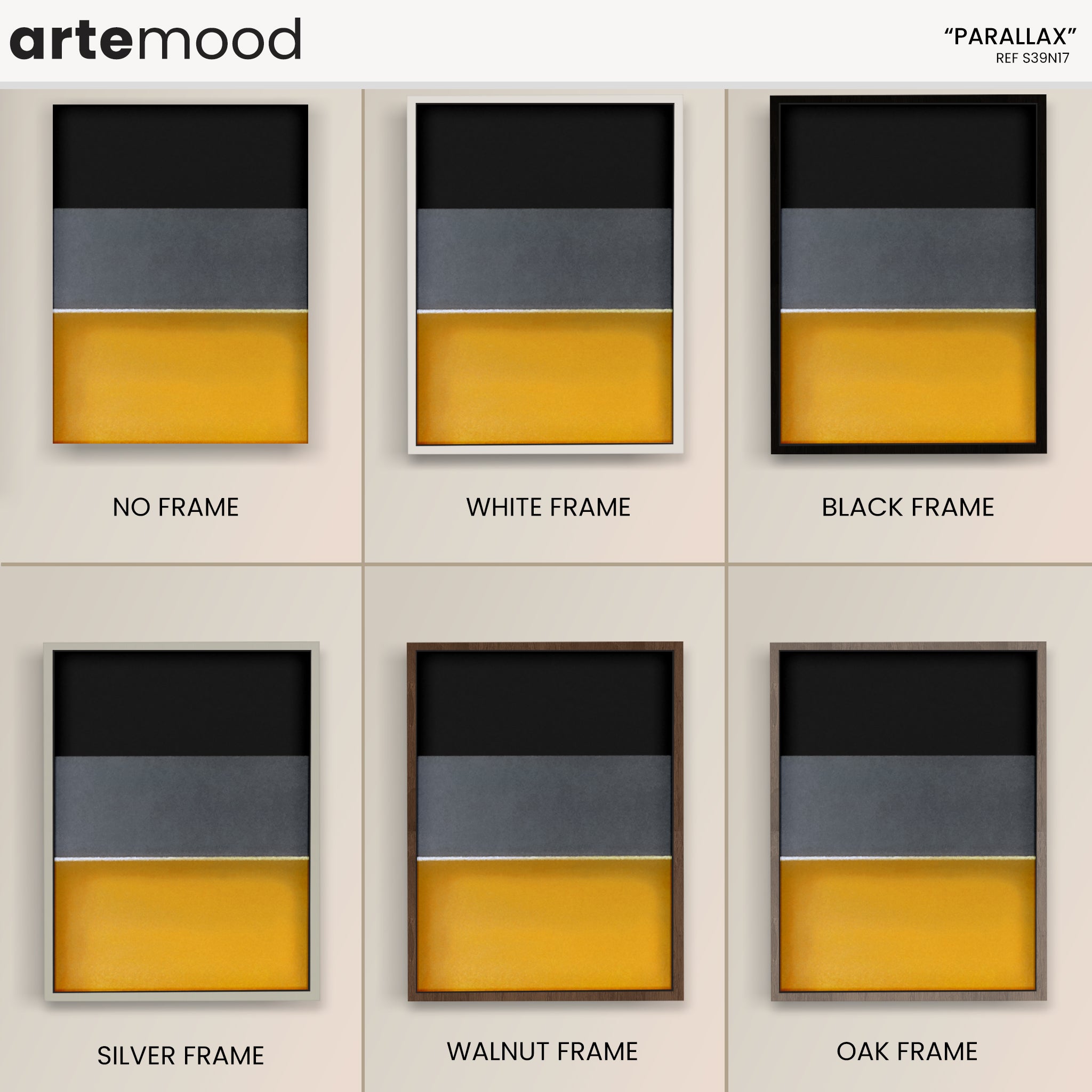 Color Field Artwork Print On Canvas - Minimalist, Zen, Yellow, Black, Grey, Vibrant, Energetic, Rothko Yellow Mood