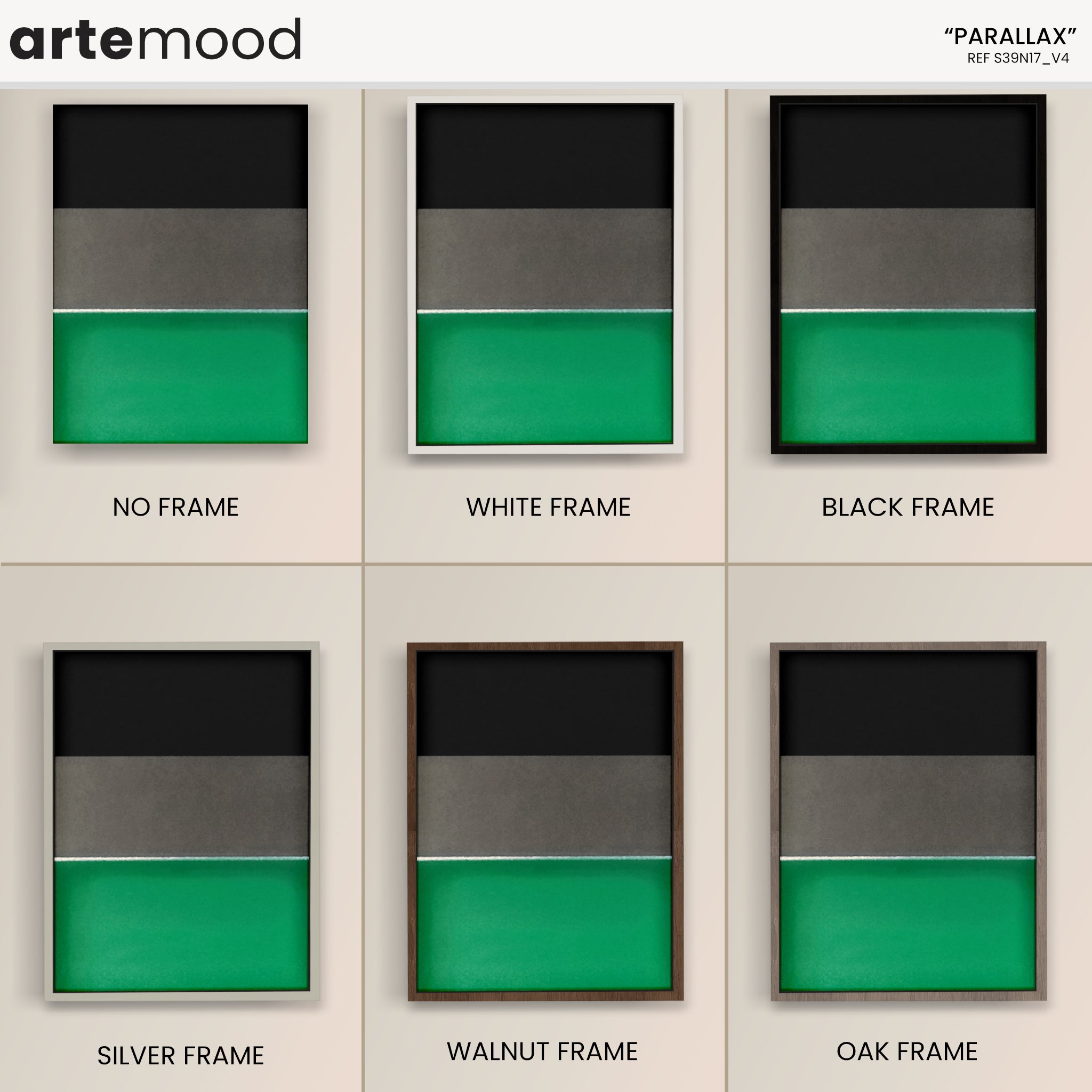 Color Field Artwork Print On Canvas - Minimalist, Zen, Black, Green, Grey, Rothko Style Wall Art