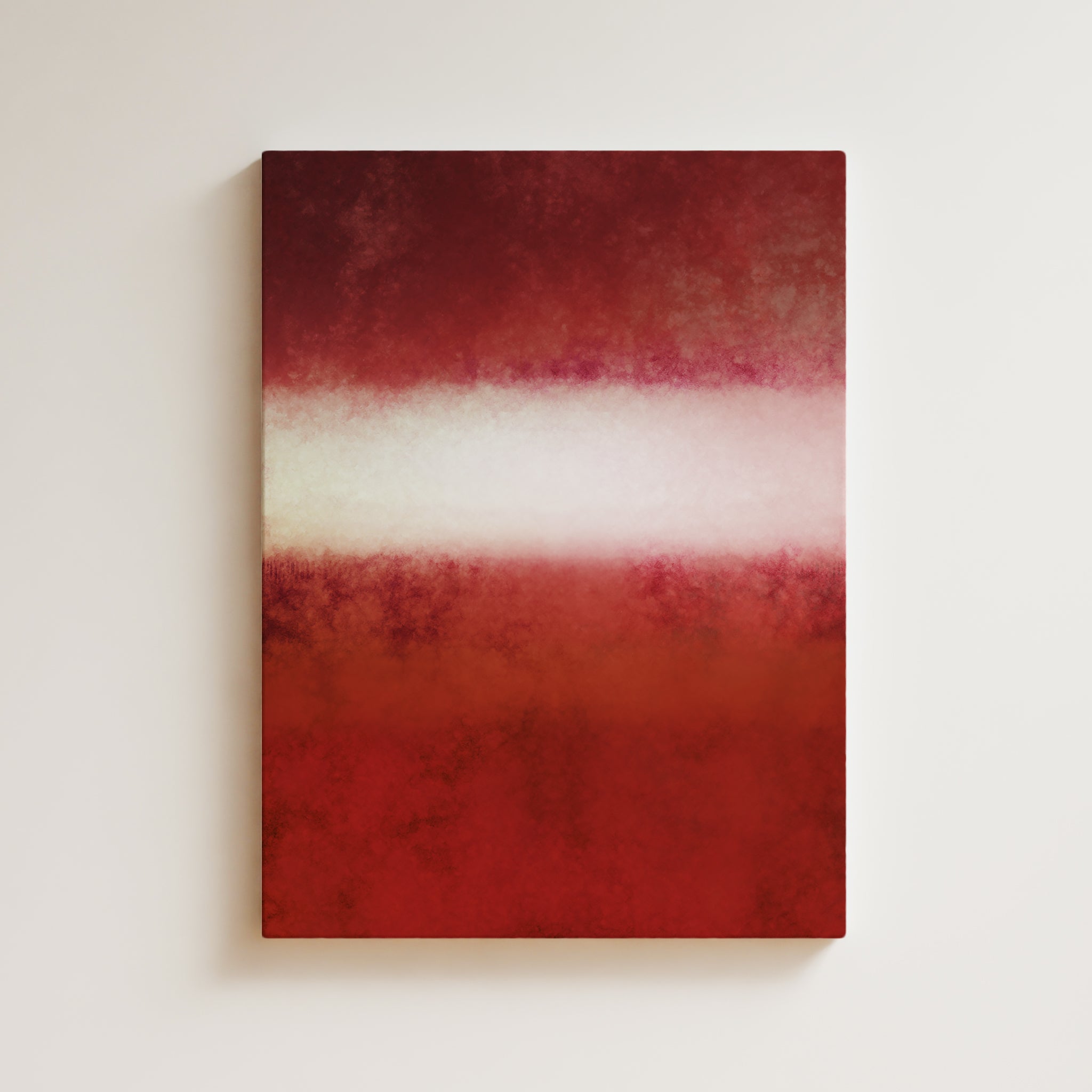 Color Field Artwork Print On Canvas - Minimalist, Zen, Red Colors, Vibrant Red, Impact, Chic, Contemporary Wall Art