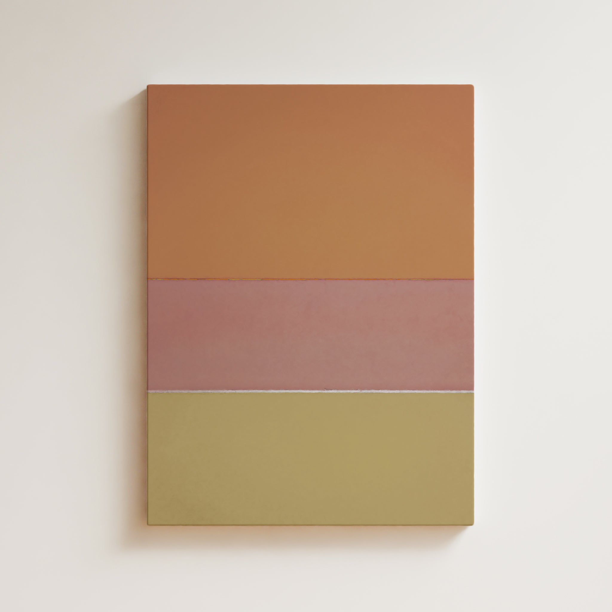 Color Field Artwork Print On Canvas - Minimalist, Zen, Orange, Sunset, Yellow, Contemporary, Serene