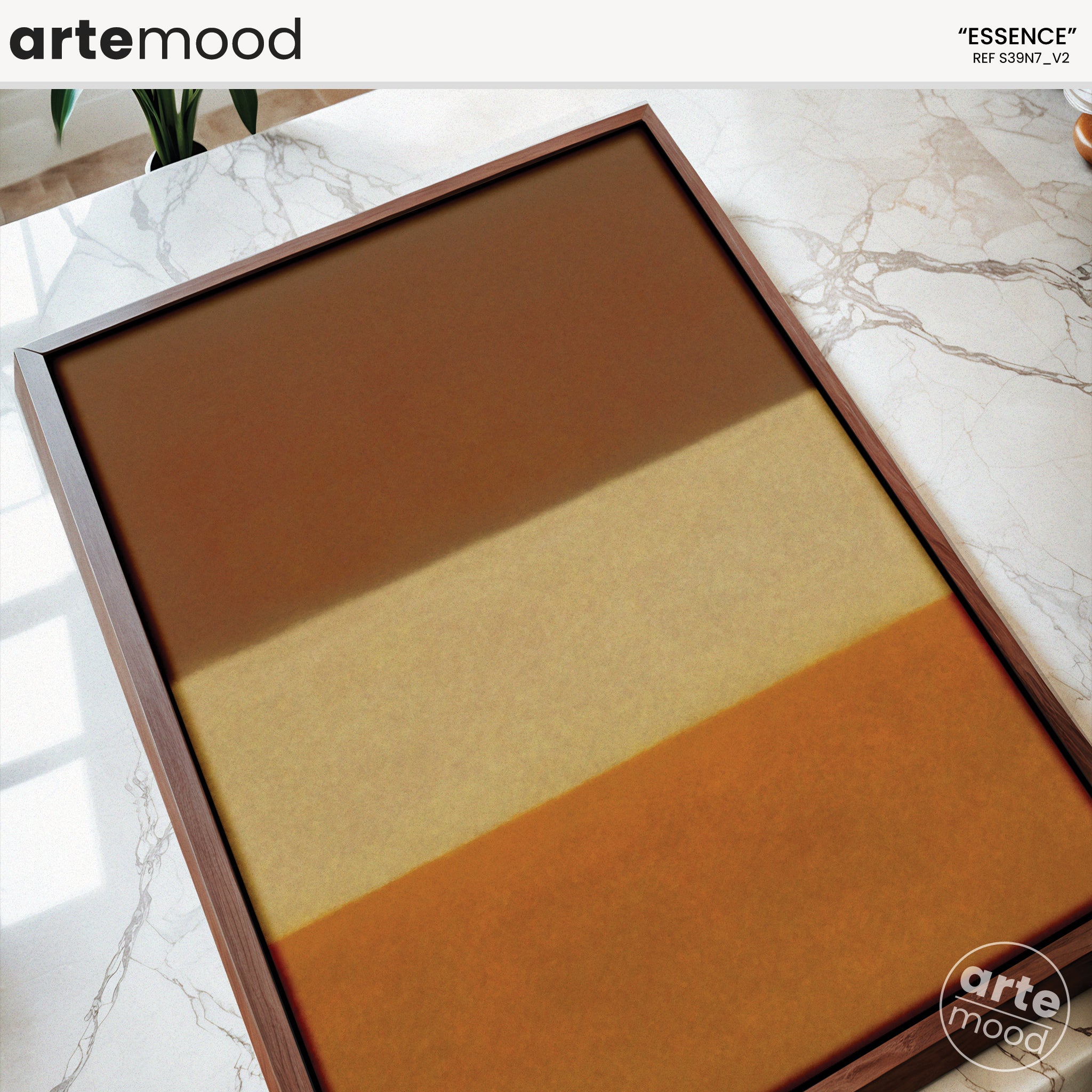 Color Field Artwork Print On Canvas - Minimalist, Zen, Orange, Yellow, Brown, Contemporary, Rothko Style Wall Art