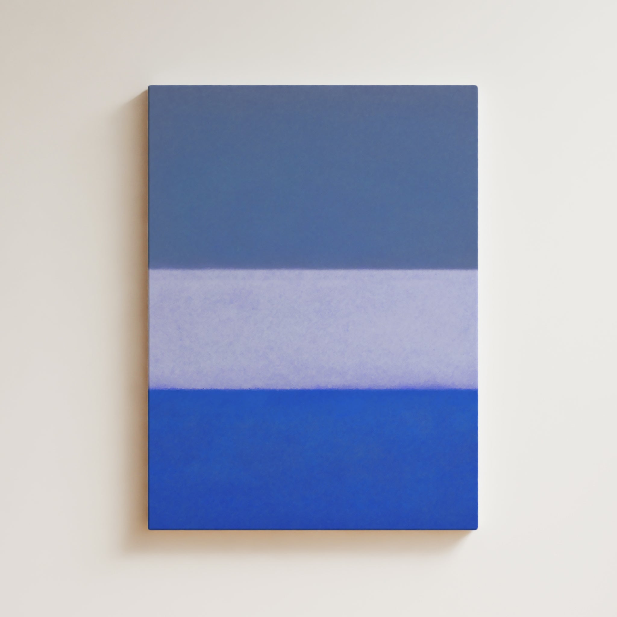 Color Field Artwork Print On Canvas - Minimalist, Zen, Blue, Violet, Neutral Tones, Calming Wall Art