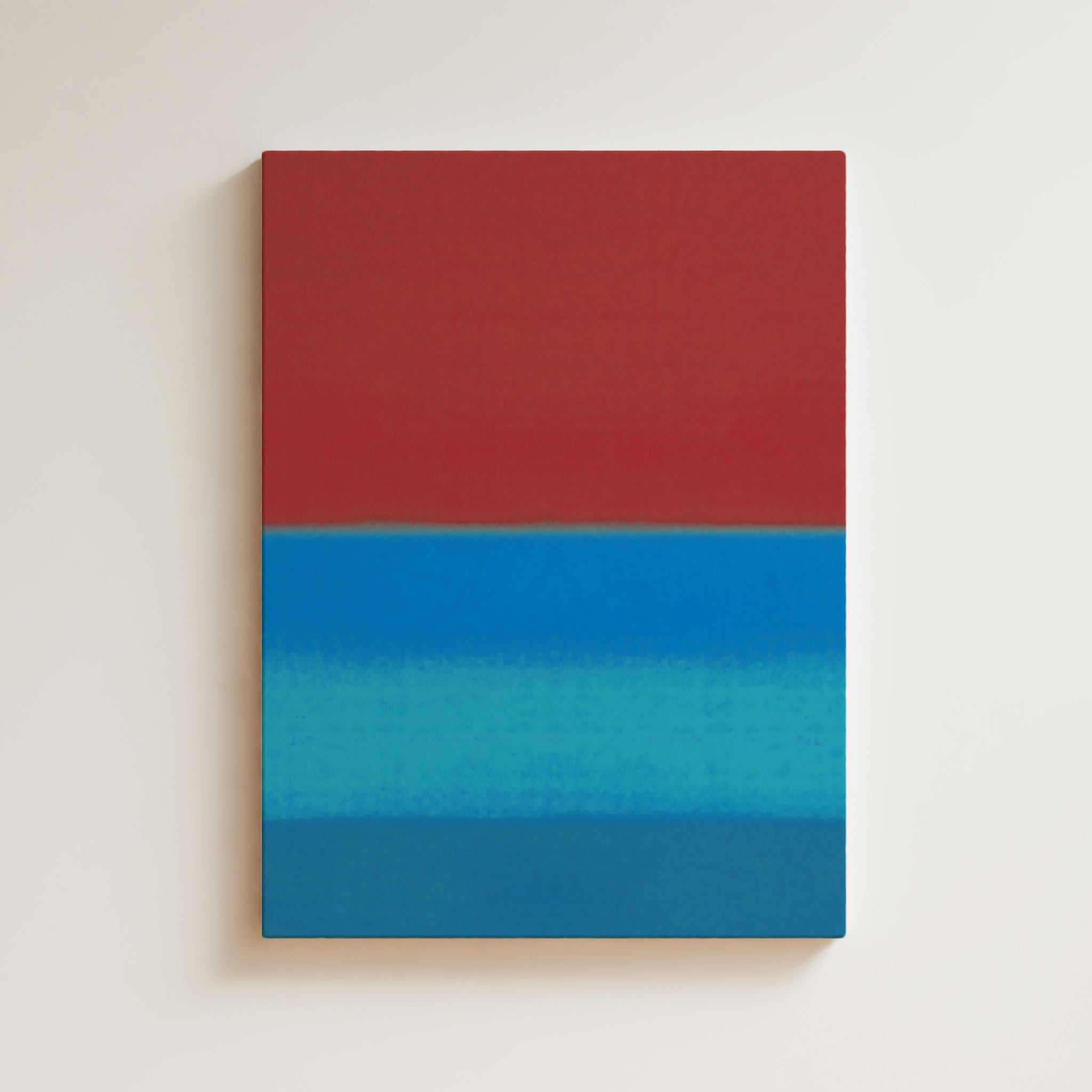 Color Field Artwork Print On Canvas - Minimalist, Zen, Red, Blue, Rothko Style Wall Art