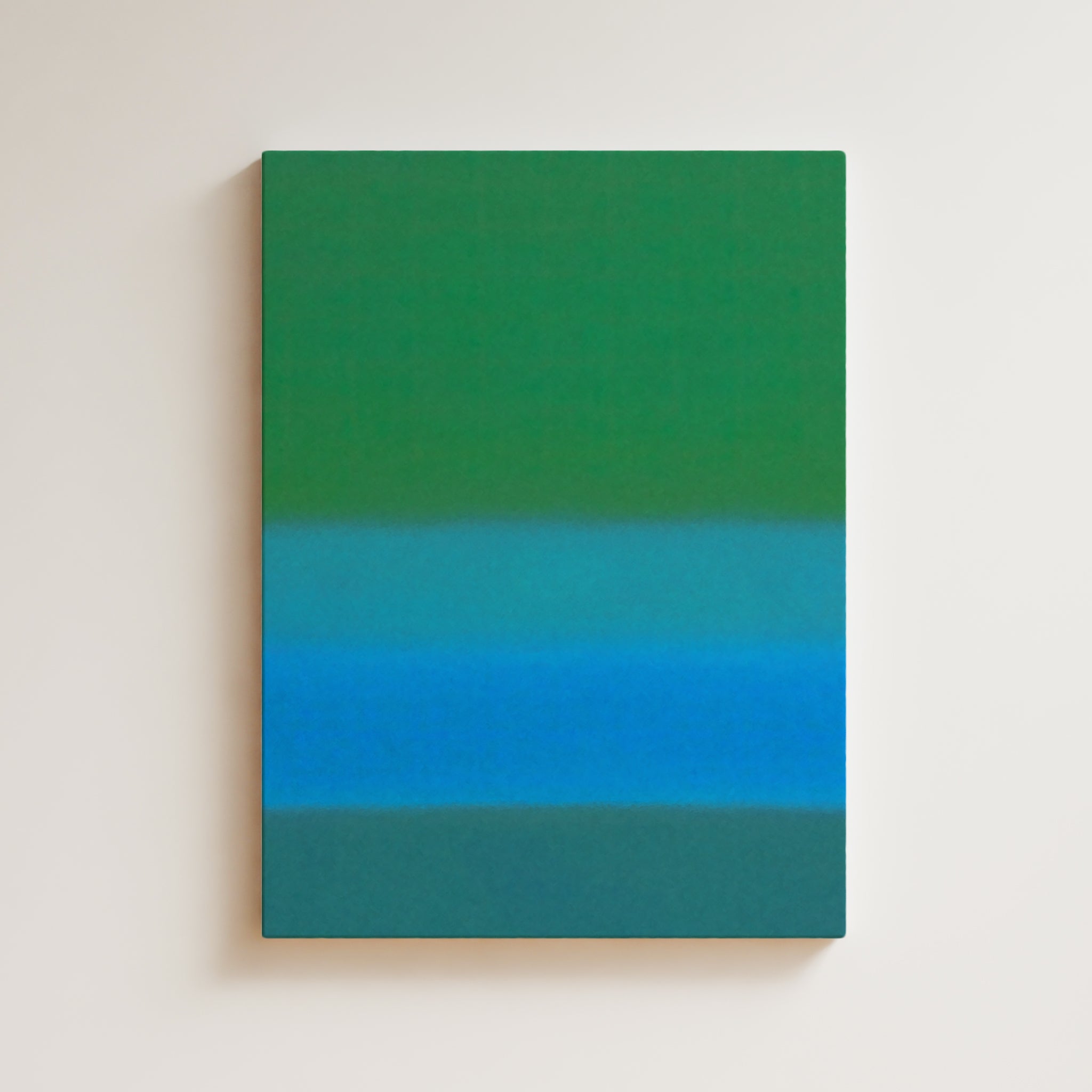 Color Field Artwork Print On Canvas - Minimalist, Zen, Green, Blue, Serene Wall Art Print Rothko Style