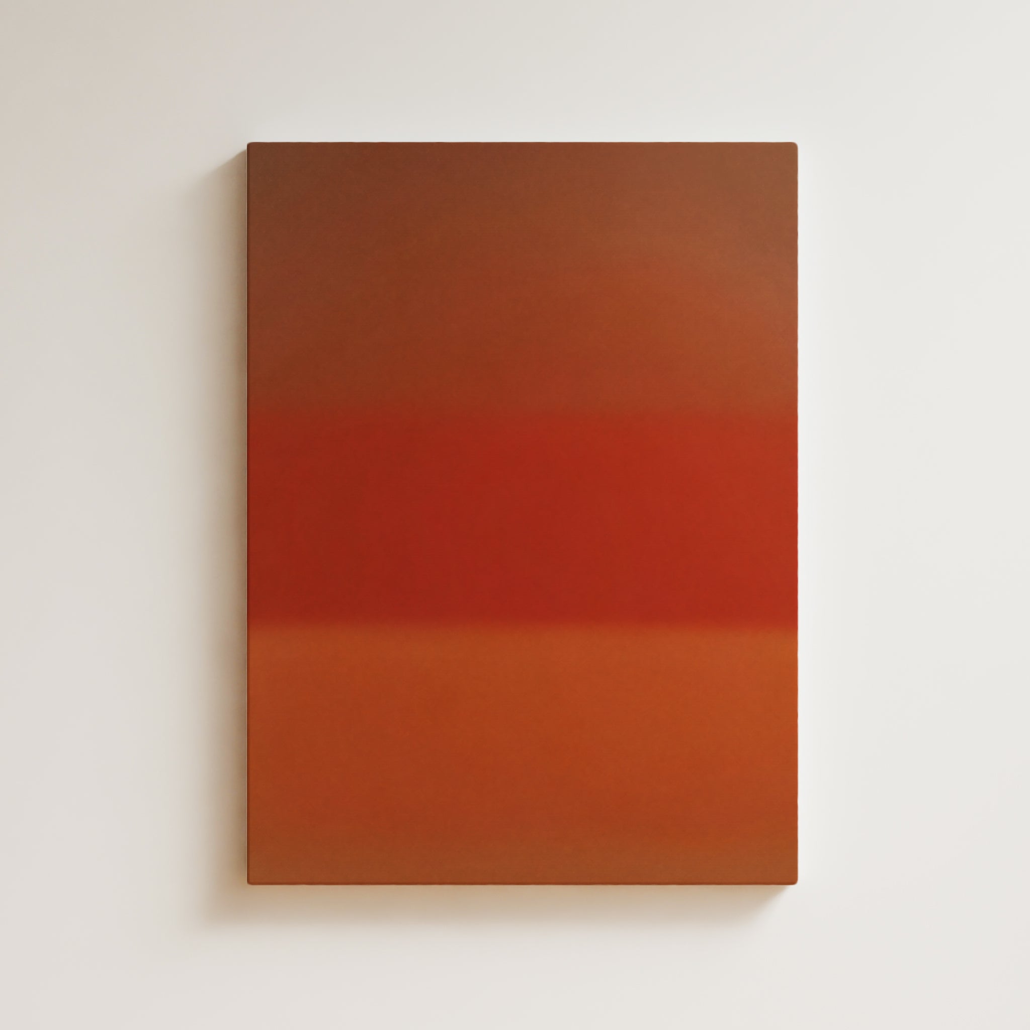 Color Field Artwork Print On Canvas - Minimalist, Zen, Orange, Sunburst, Red Contemporary, Vibrant