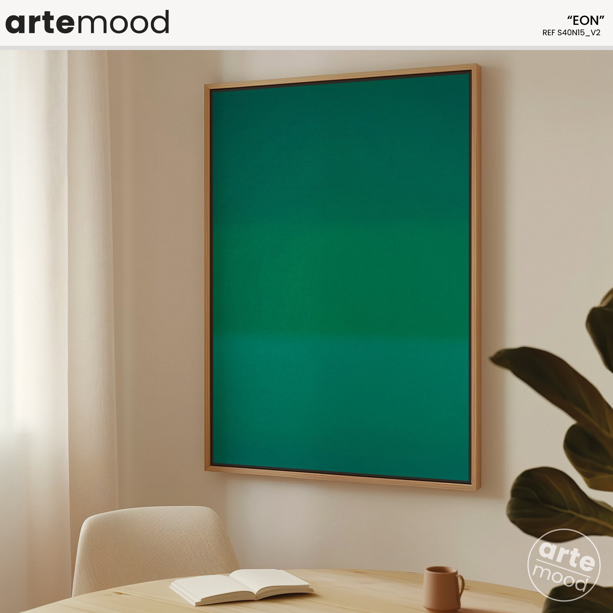 Color Field Artwork Print On Canvas - Minimalist, Zen, Green, Garden, Serene, Calm