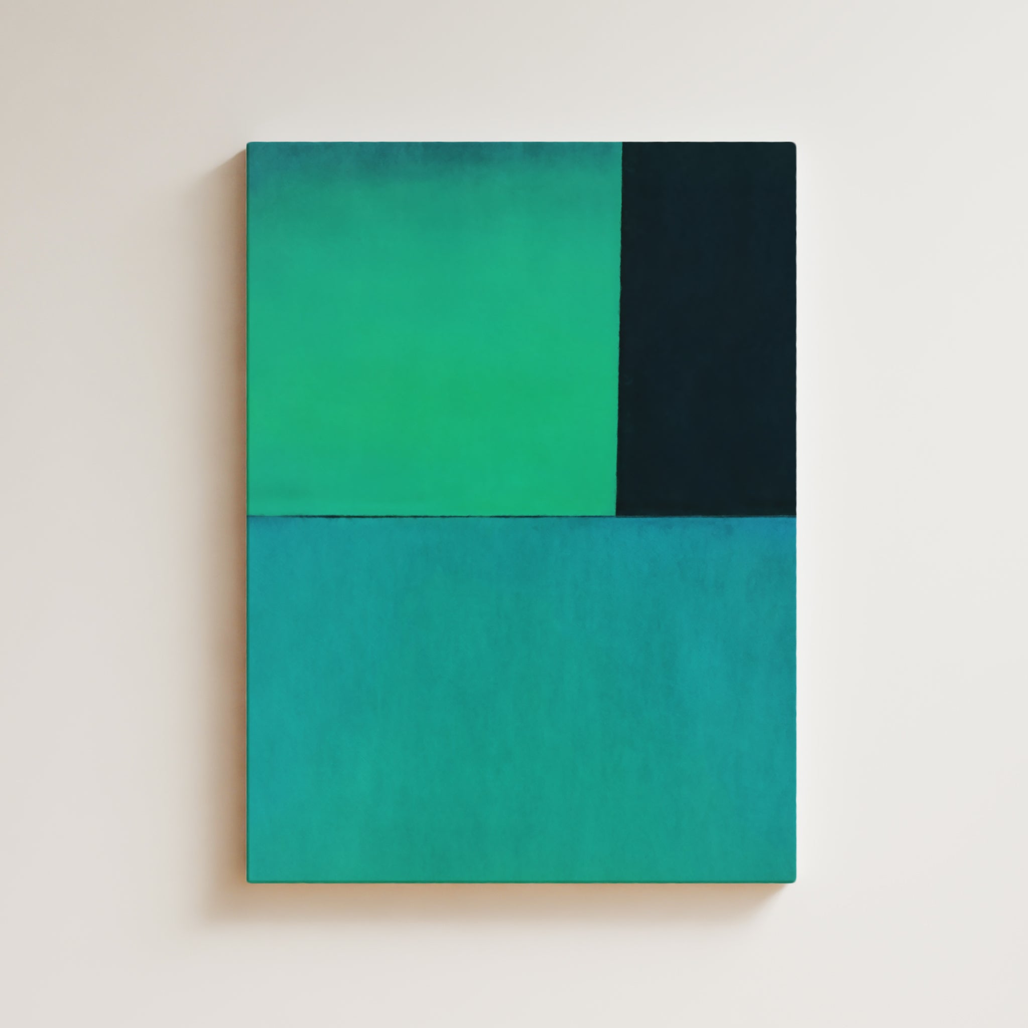 Color Field Artwork Print On Canvas - Minimalist, Zen, Green, Lime, Vibrant Color, Minimal Composition Art