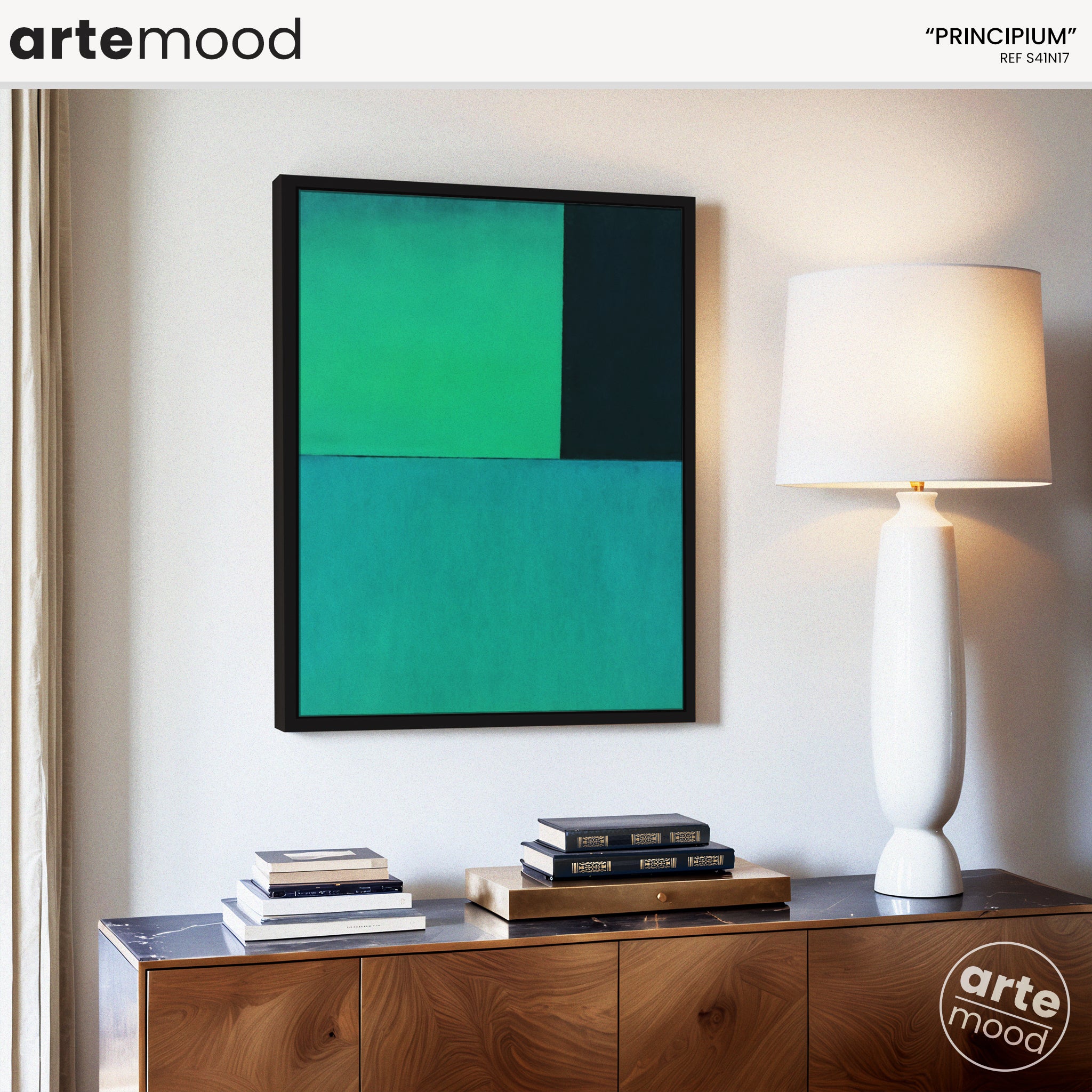 Color Field Artwork Print On Canvas - Minimalist, Zen, Green, Lime, Vibrant Color, Minimal Composition Art