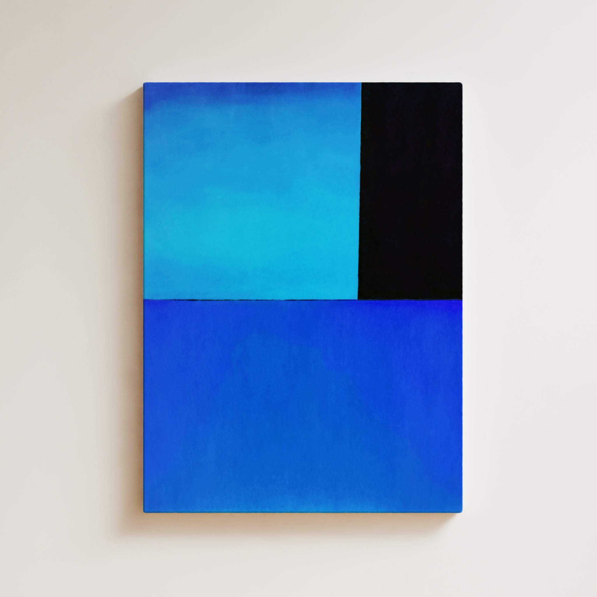 Color Field Artwork Print On Canvas - Minimalist, Zen, Blue, Ocean, Contemporary Serene Art Canvas