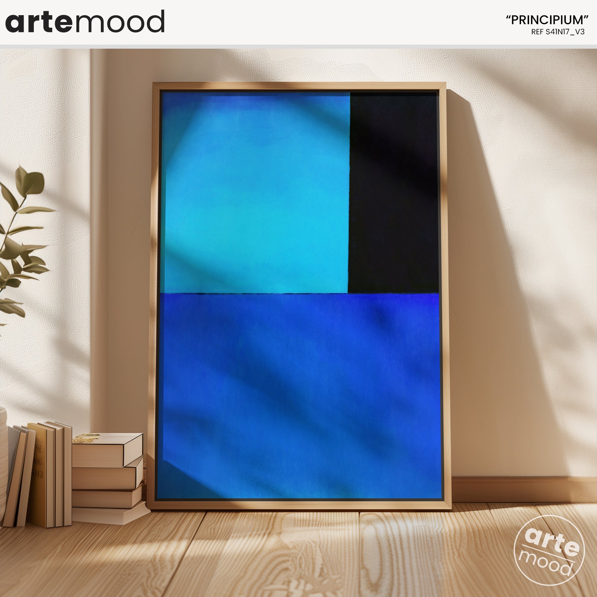 Color Field Artwork Print On Canvas - Minimalist, Zen, Blue, Ocean, Contemporary Serene Art Canvas