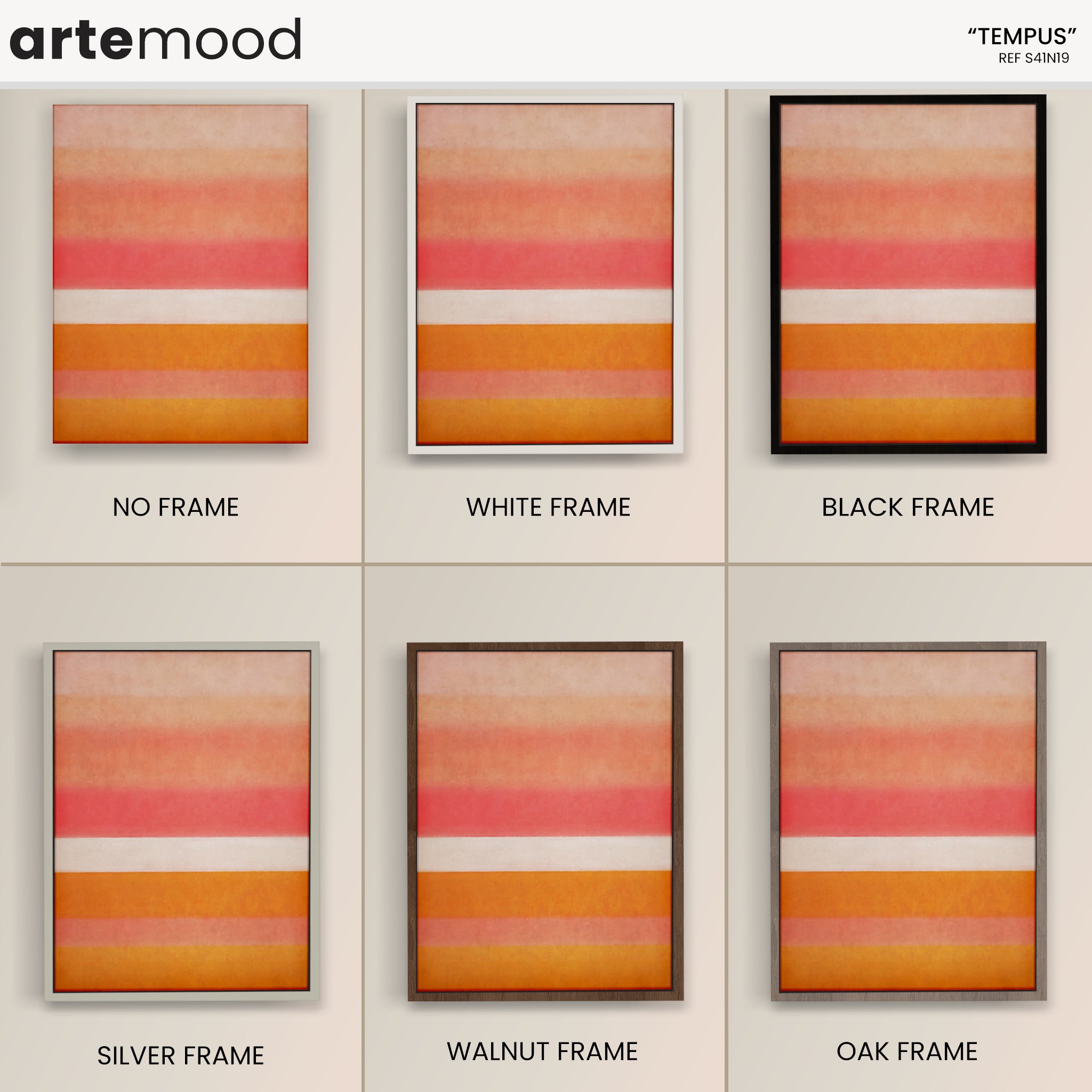 Color Field Artwork Print On Canvas - Minimalist, Zen, Orange, Sunburst, Yellow, Contemporary, Sunset Art