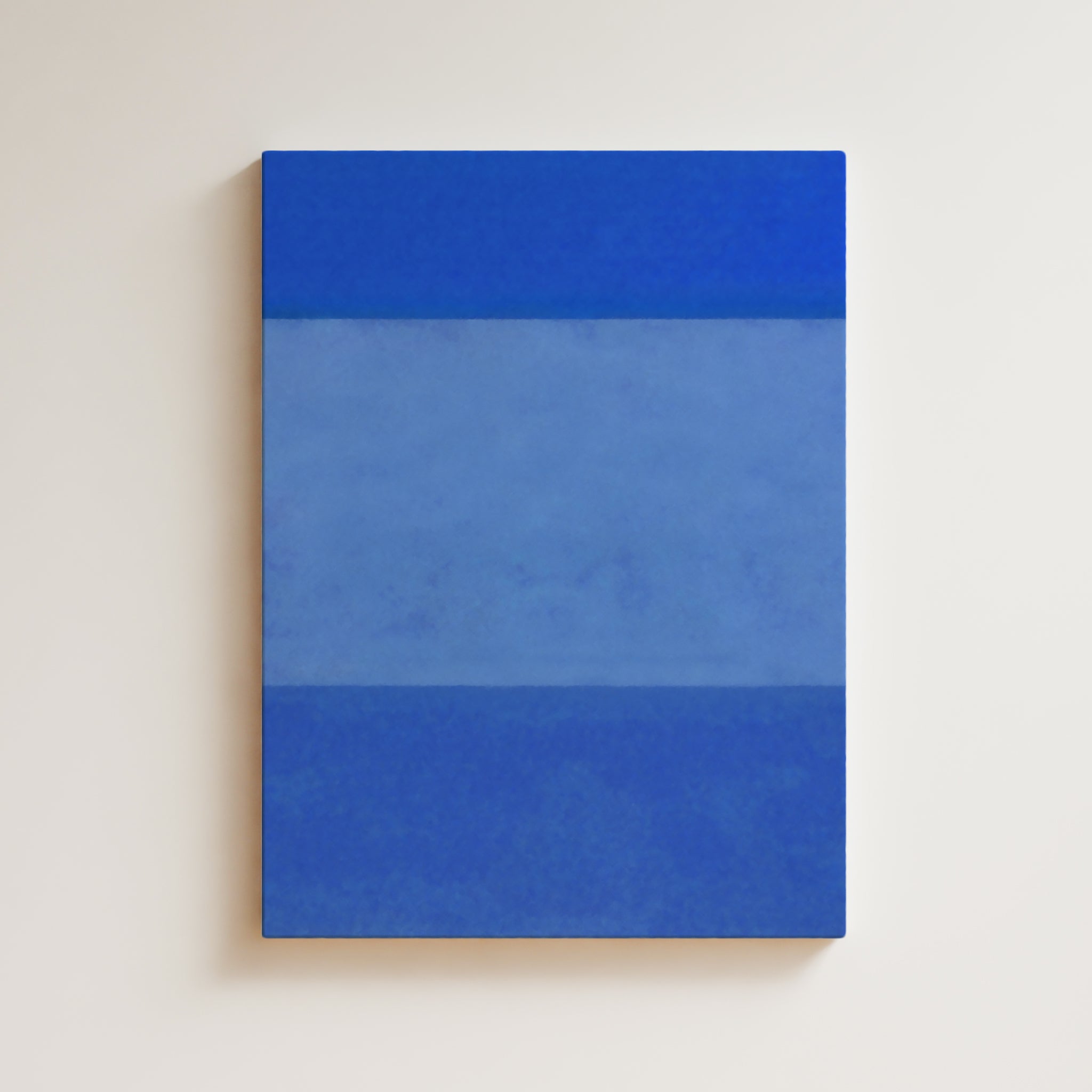 Color Field Artwork Print On Canvas - Minimalist, Zen, Blue Colors, Ocean, Beach Vibes, Deep Sea