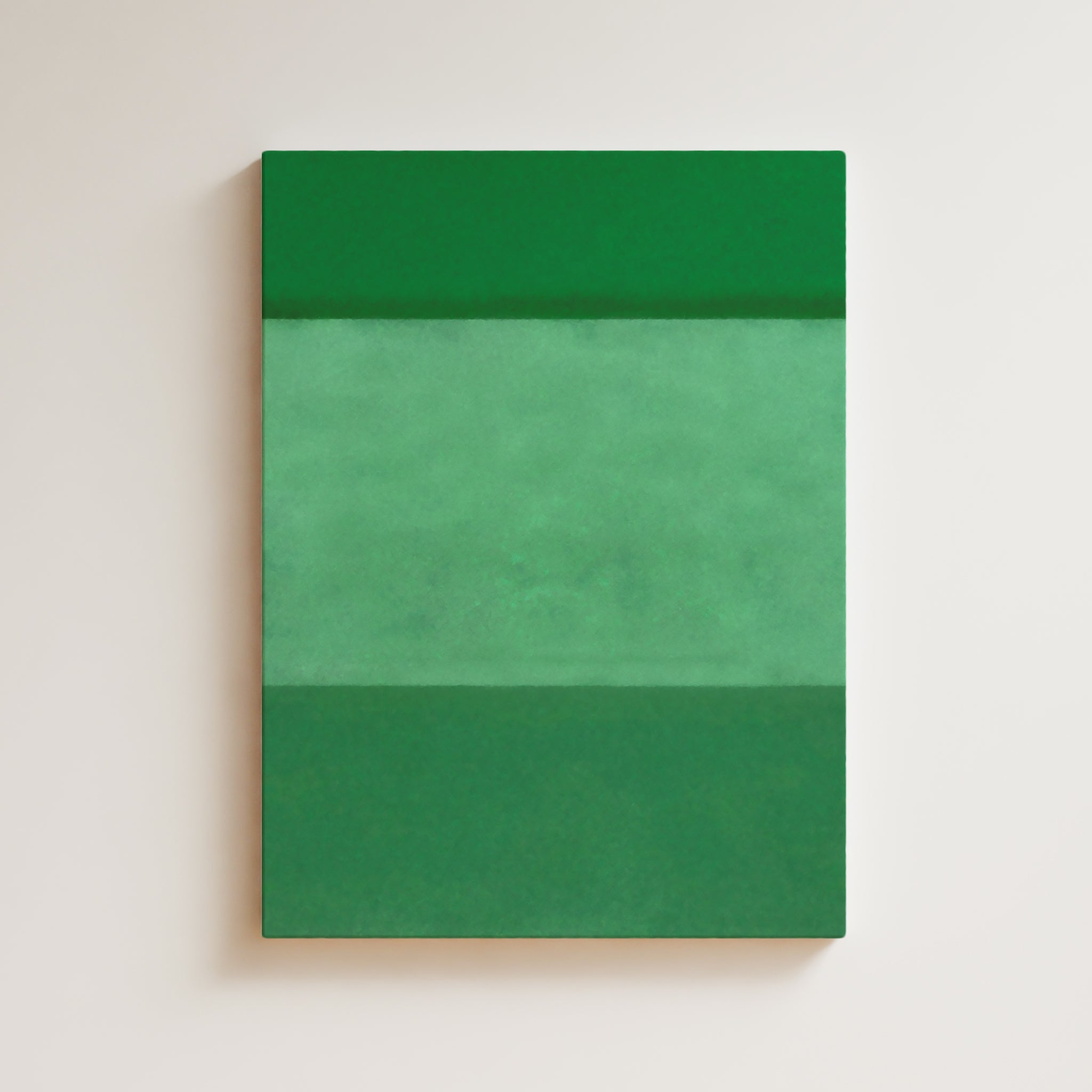 Color Field Artwork Print On Canvas - Minimalist, Zen, Green Tones, Green Color Hues