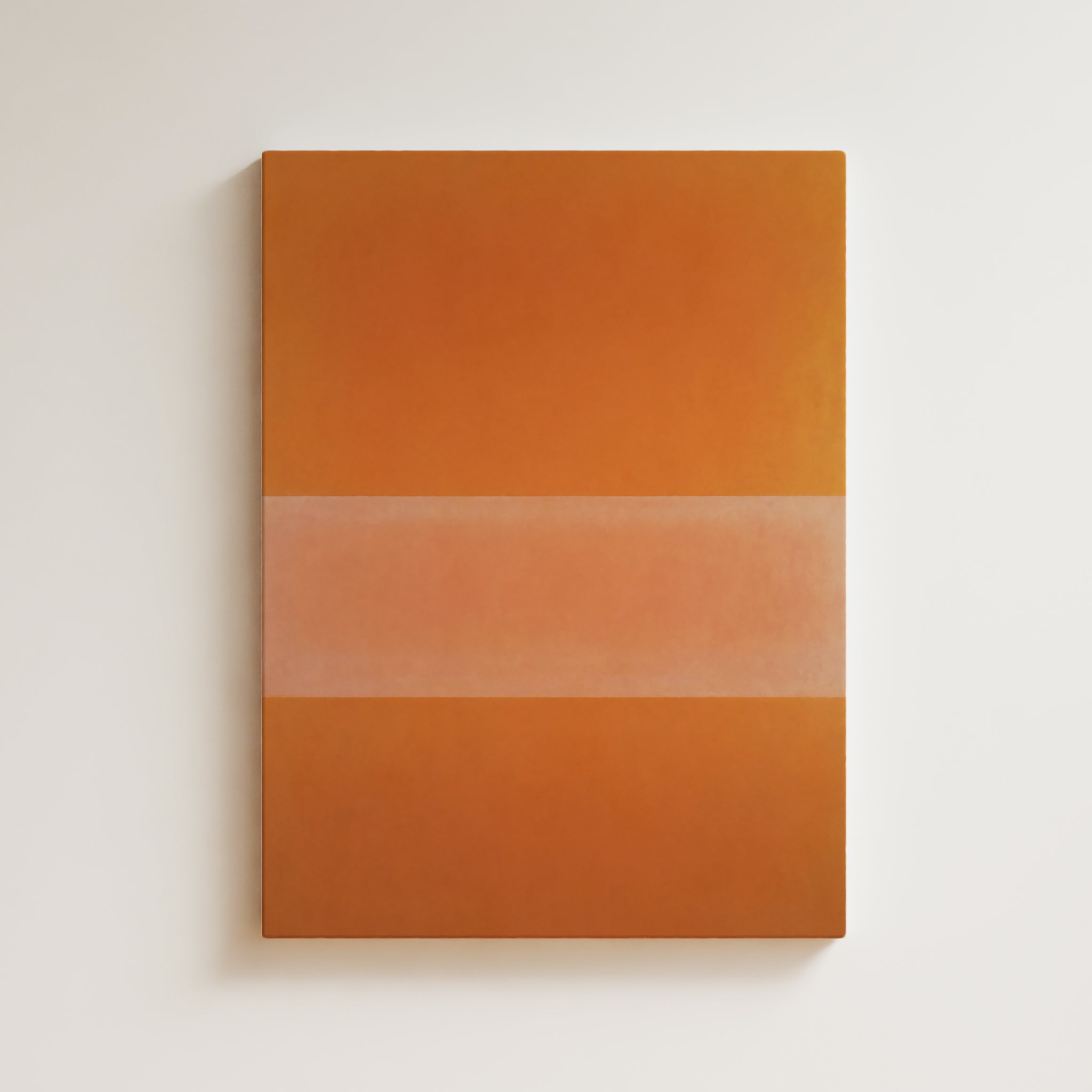 Color Field Artwork Print On Canvas - Minimalist, Zen, Orange, Sunburst, Serene, Motivational Art