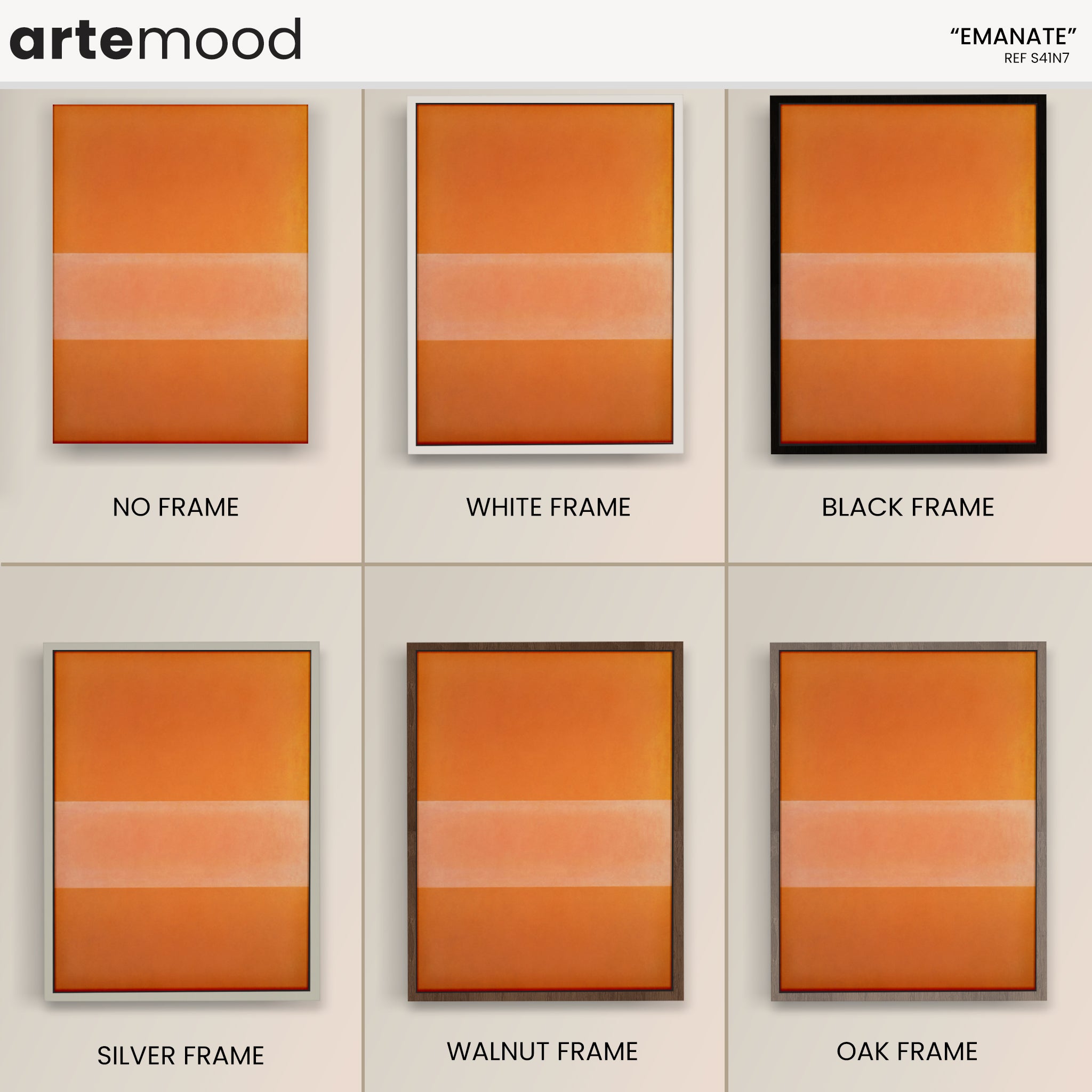 Color Field Artwork Print On Canvas - Minimalist, Zen, Orange, Sunburst, Serene, Motivational Art