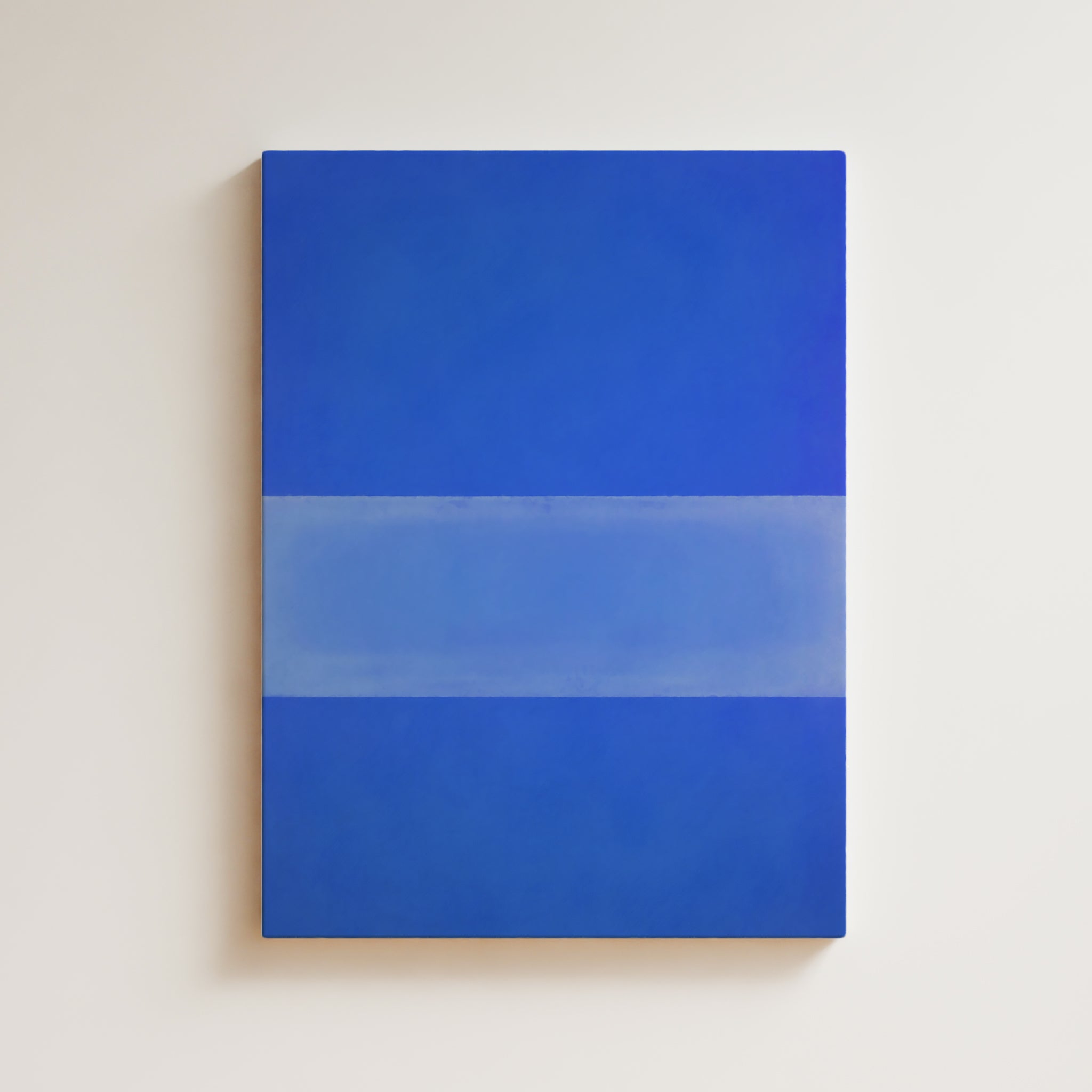 Color Field Artwork Print On Canvas - Minimalist, Zen Blue Rothko Style Wall Art