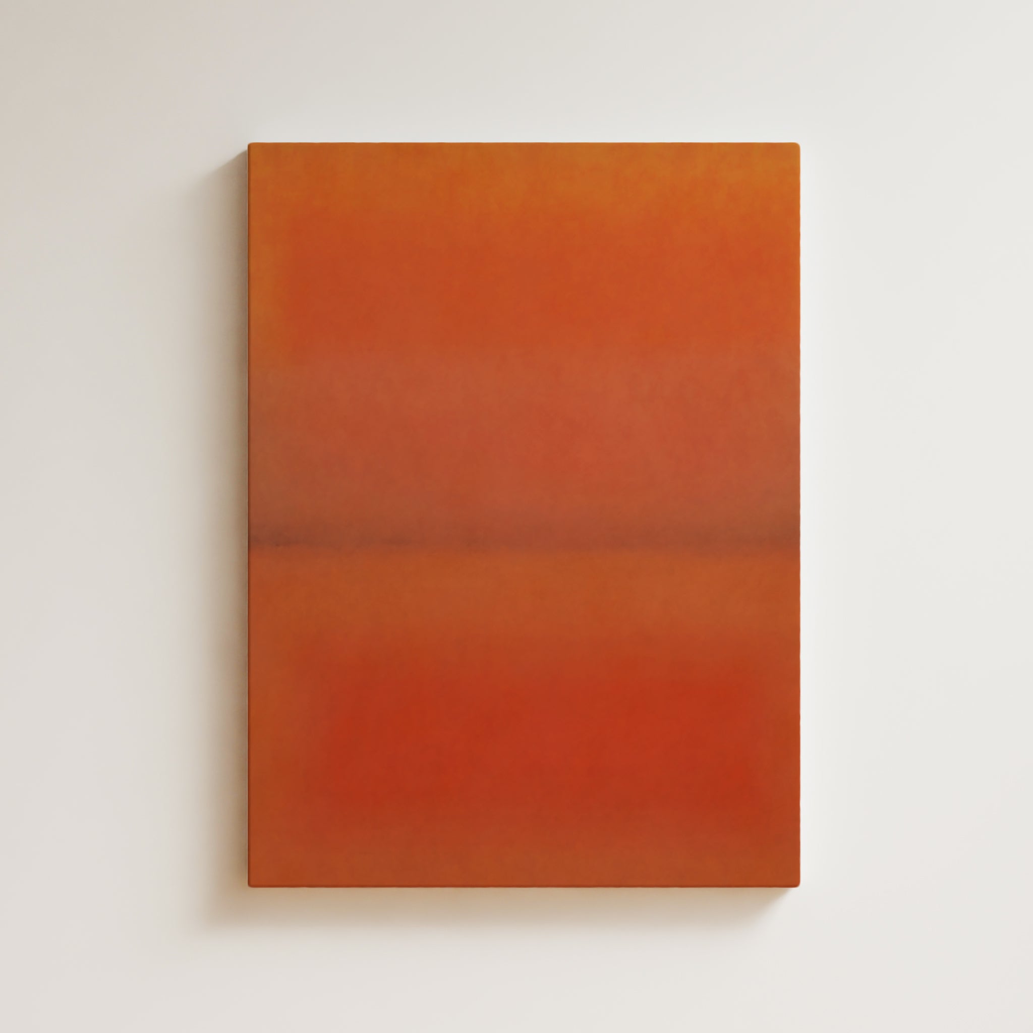 Color Field Artwork Print On Canvas - Minimalist, Zen, Orange, Sunset, Vibrant, Rothko Style Wall Art Minimal Orange