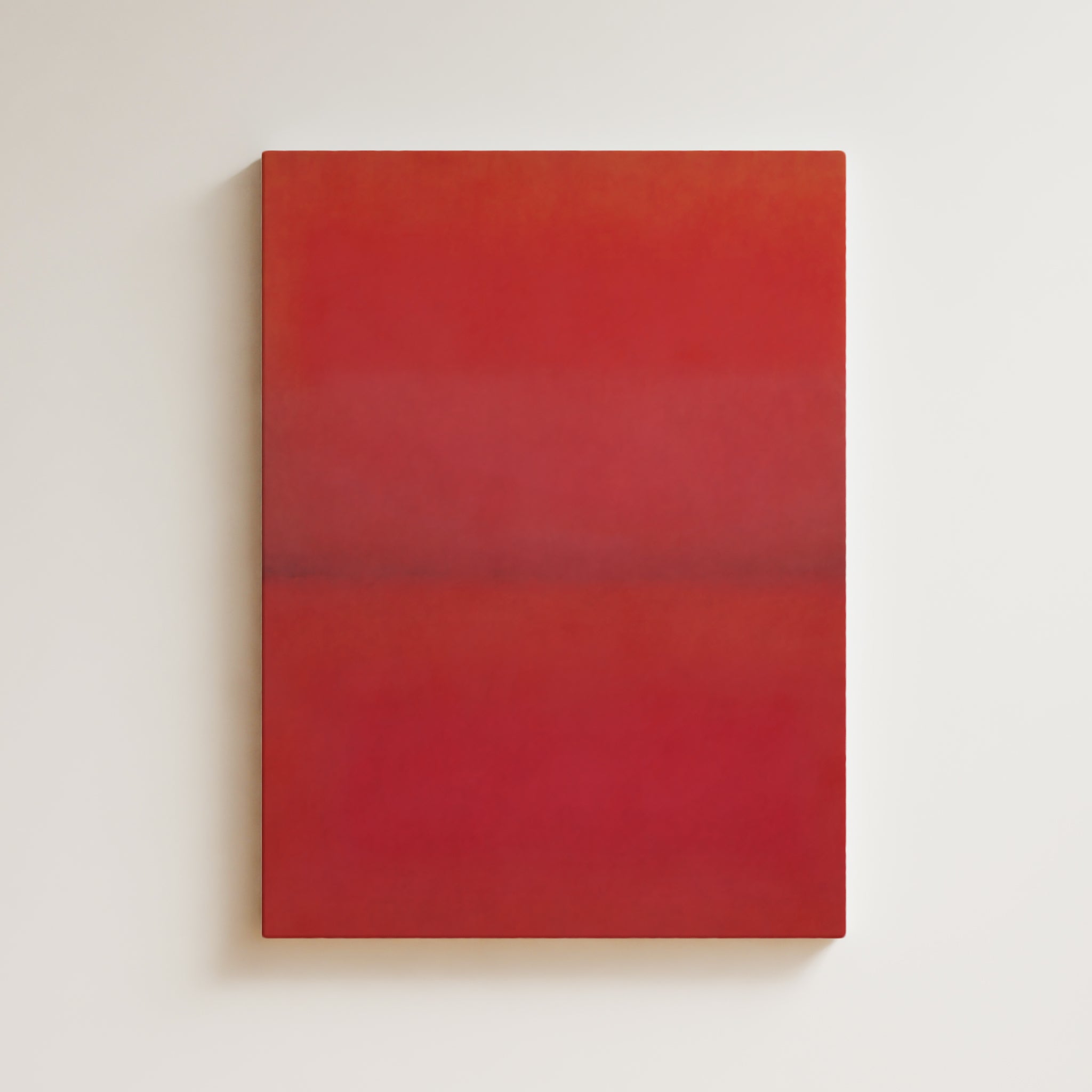 Color Field Artwork Print On Canvas - Minimalist, Zen, Red, Vibrant, Energetic, Powerful Wall Art Print Decor