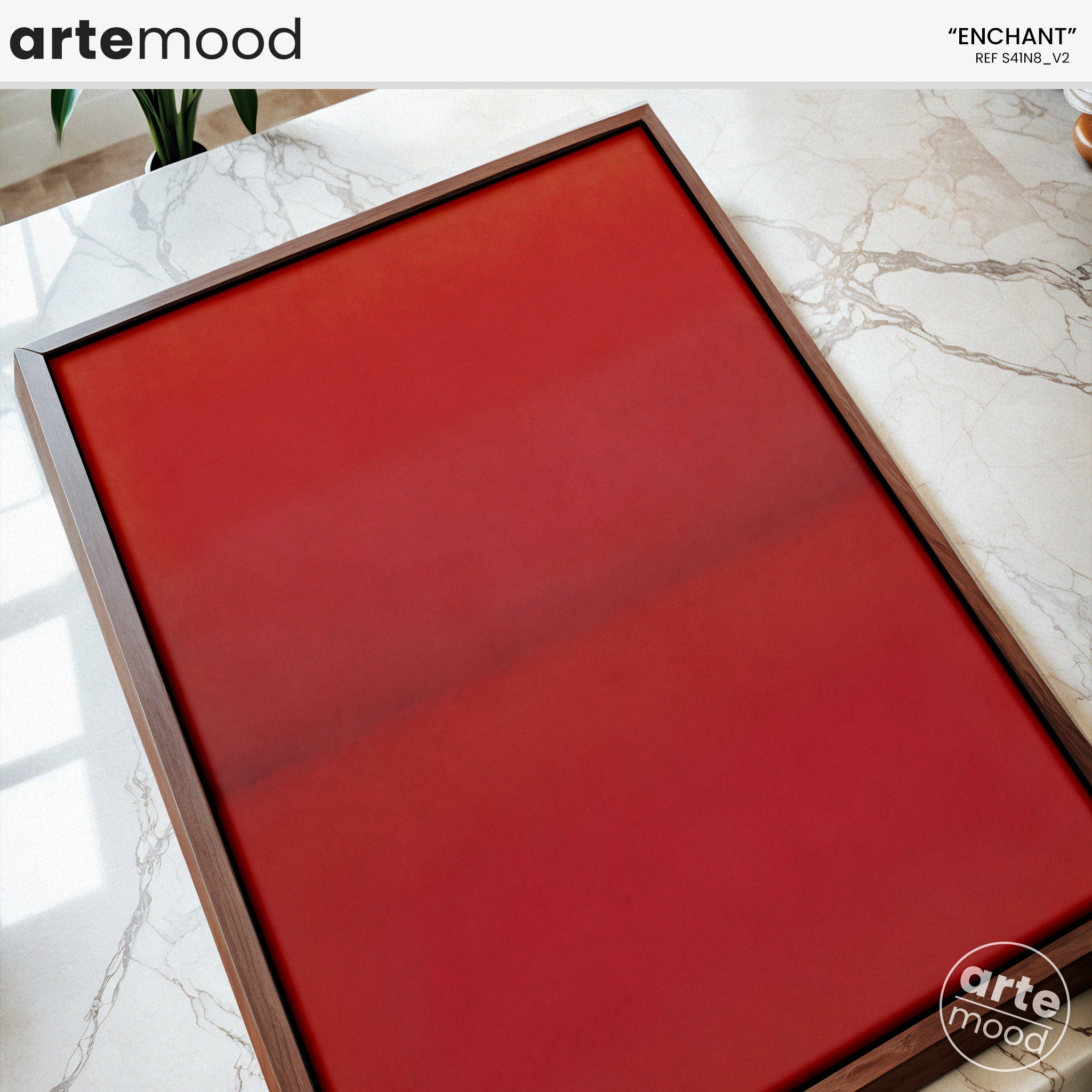 Color Field Artwork Print On Canvas - Minimalist, Zen, Red, Vibrant, Energetic, Powerful Wall Art Print Decor