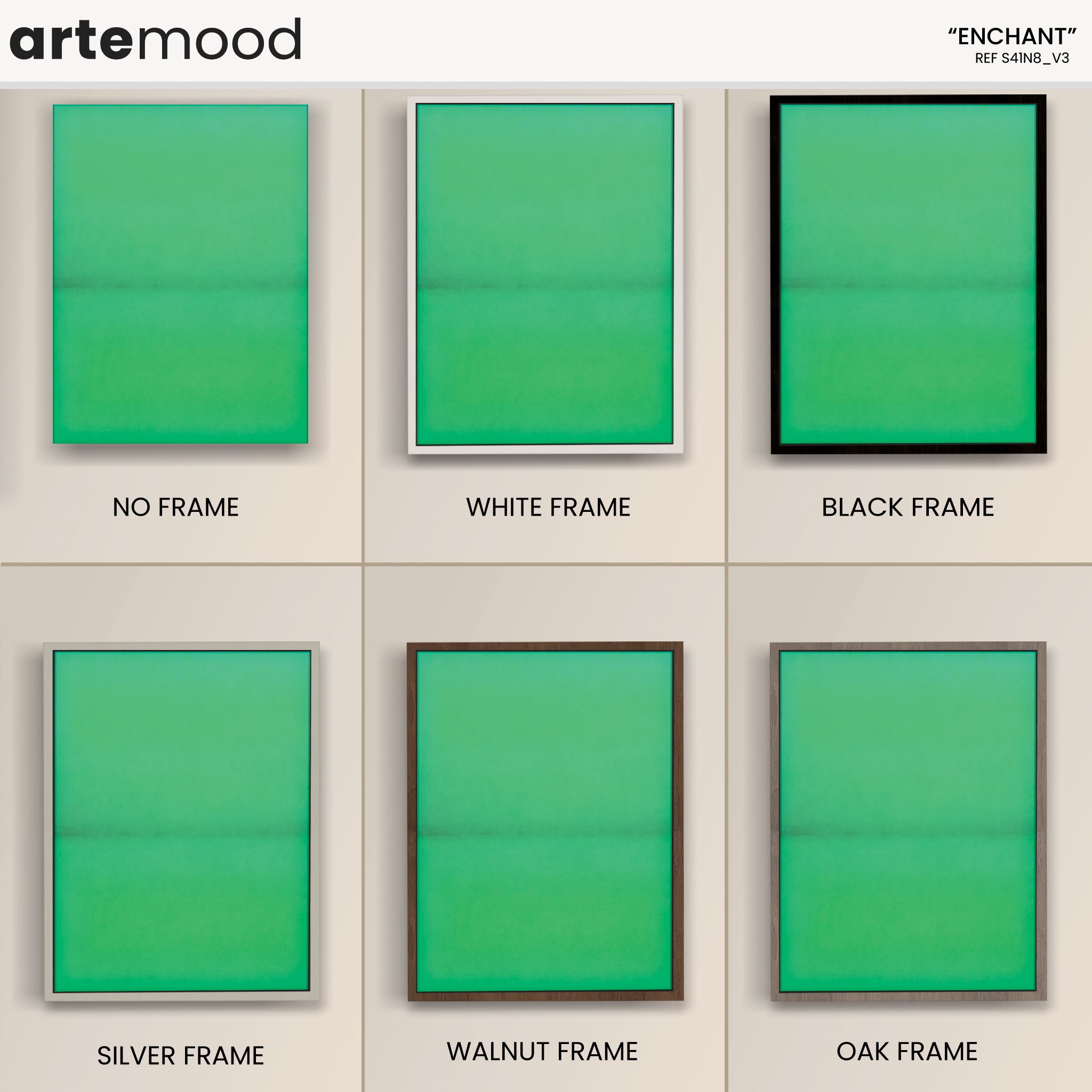 Color Field Artwork Print On Canvas - Minimalist, Zen, Nature, Green Rothko Style Wall Art Canvas