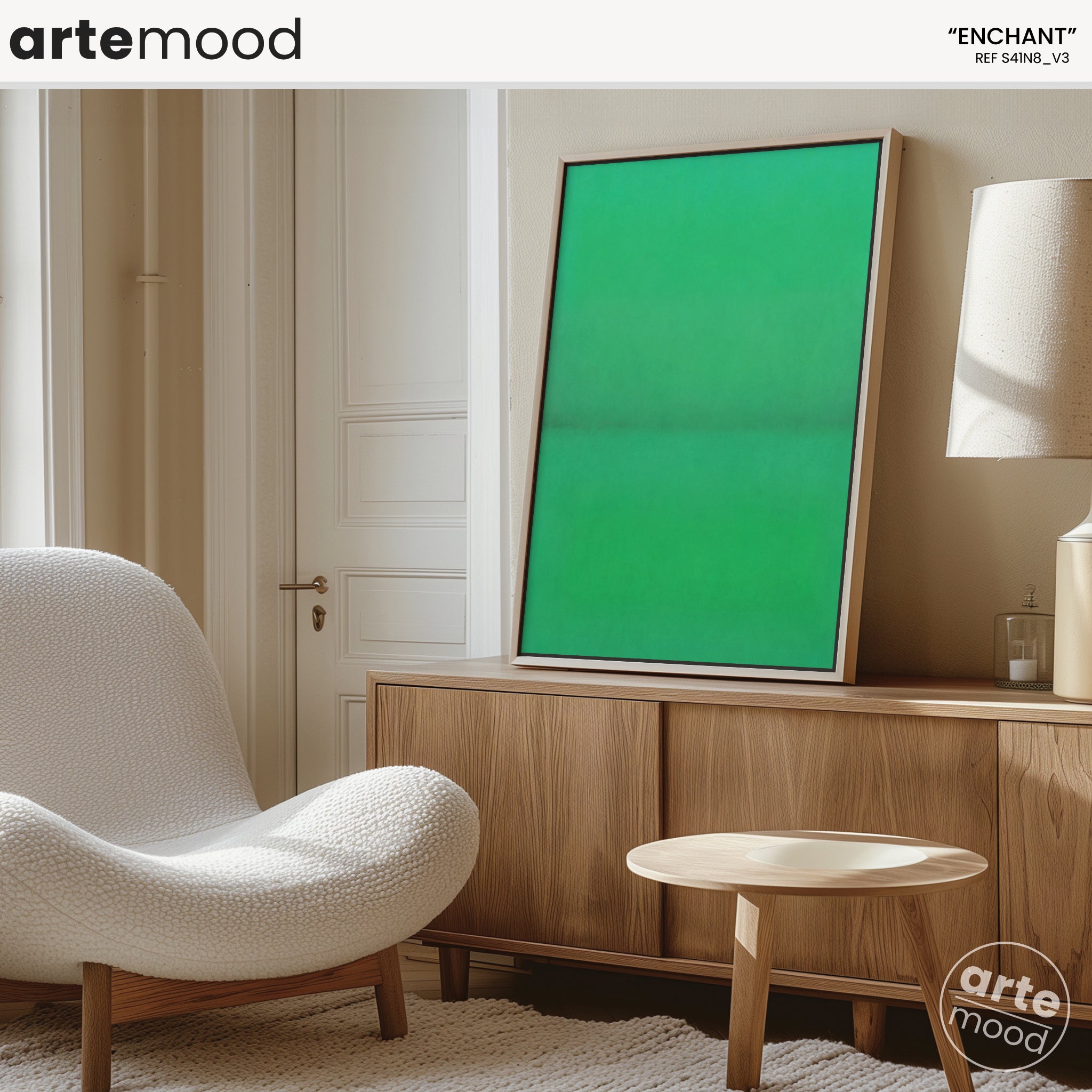 Color Field Artwork Print On Canvas - Minimalist, Zen, Nature, Green Rothko Style Wall Art Canvas