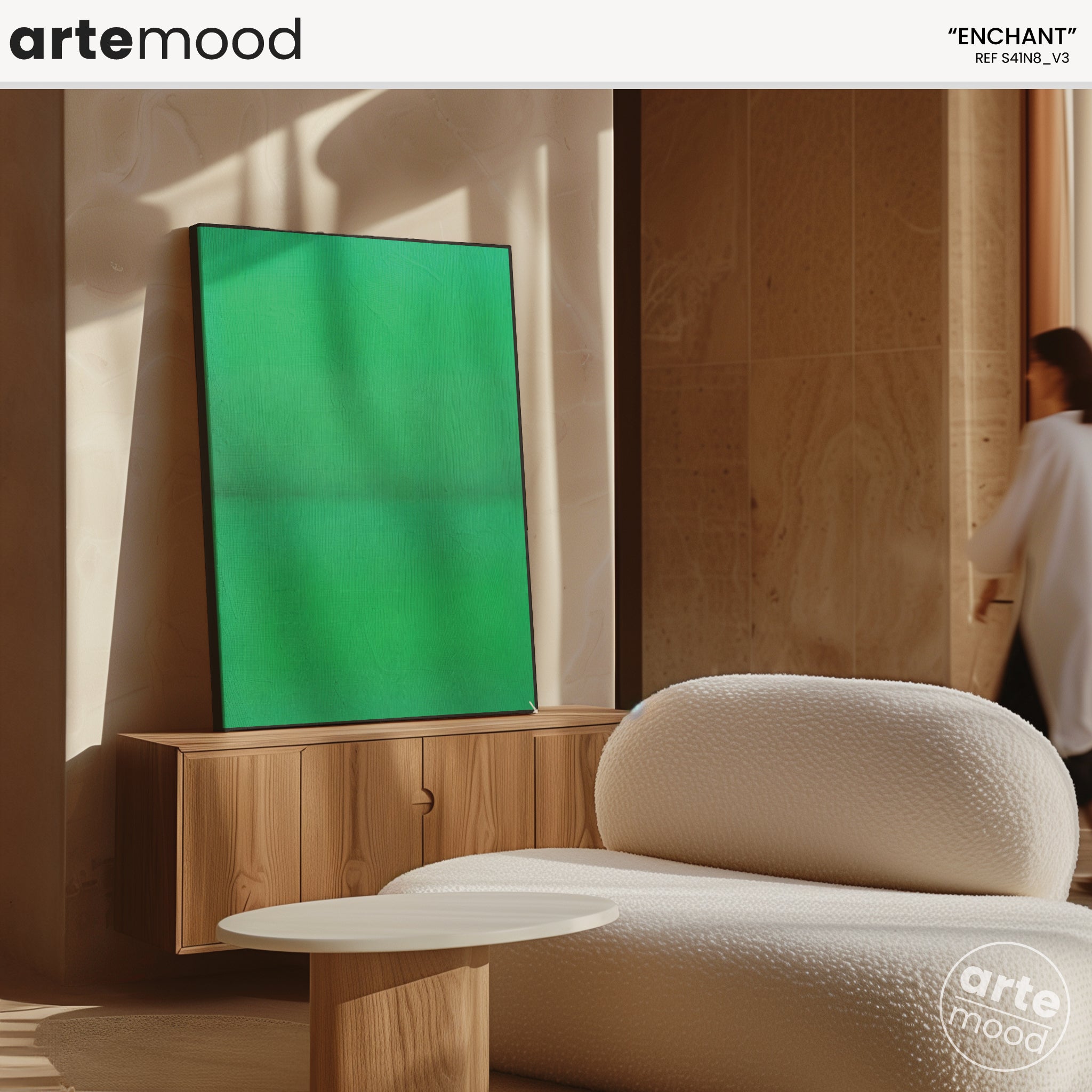 Color Field Artwork Print On Canvas - Minimalist, Zen, Nature, Green Rothko Style Wall Art Canvas