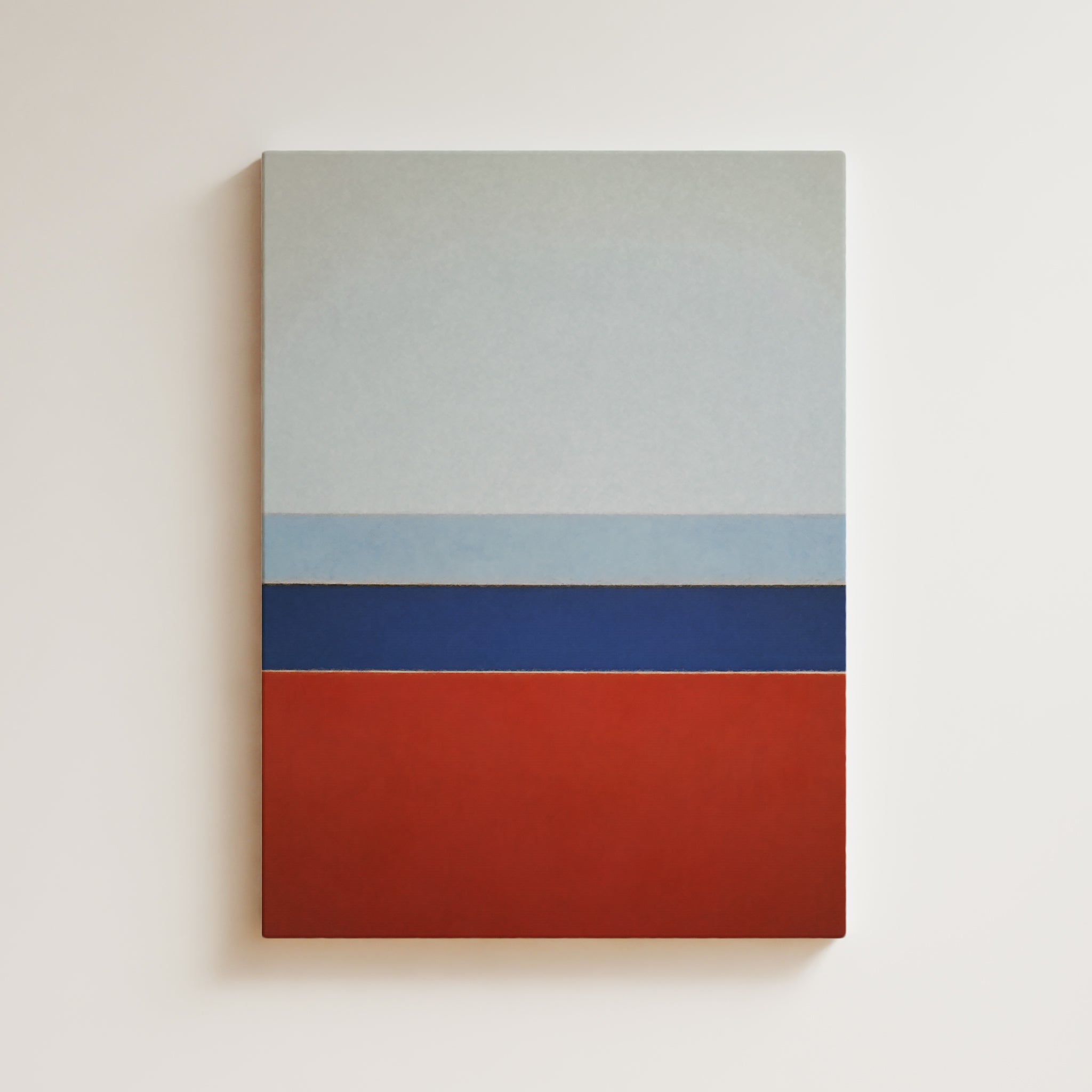 Color Field Artwork Print On Canvas - Minimalist, Zen, White, Blue, Red, Rothko Style Wall Art Print