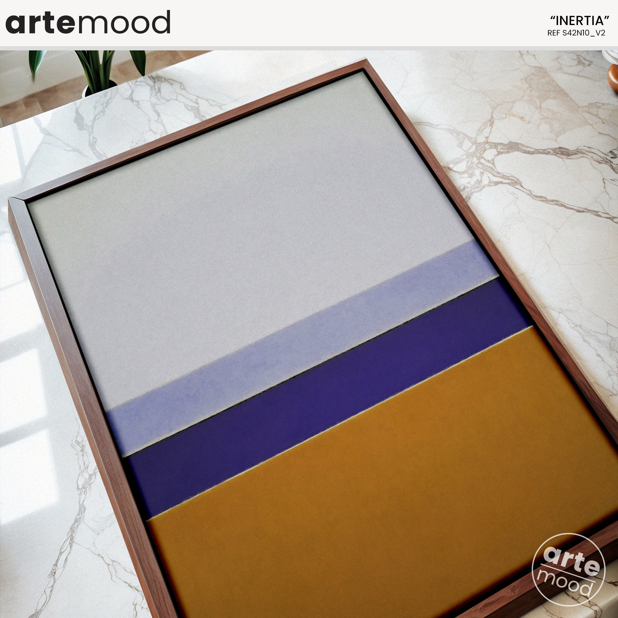 Color Field Artwork Print On Canvas - Minimalist, Zen, White, Violet, Orange, Chic Wall Art Decor Rothko Style