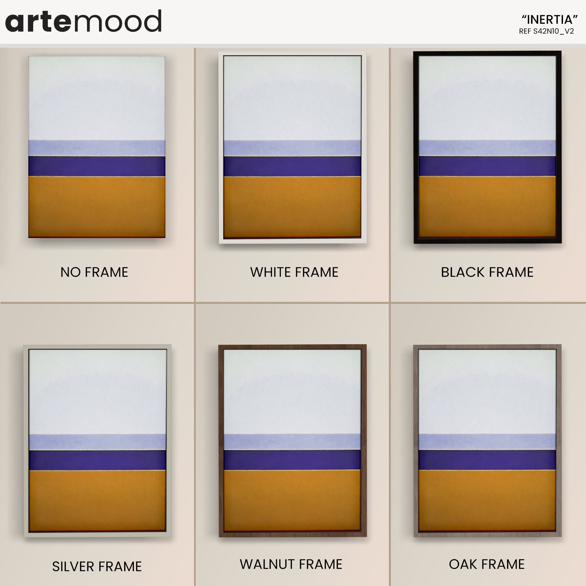 Color Field Artwork Print On Canvas - Minimalist, Zen, White, Violet, Orange, Chic Wall Art Decor Rothko Style