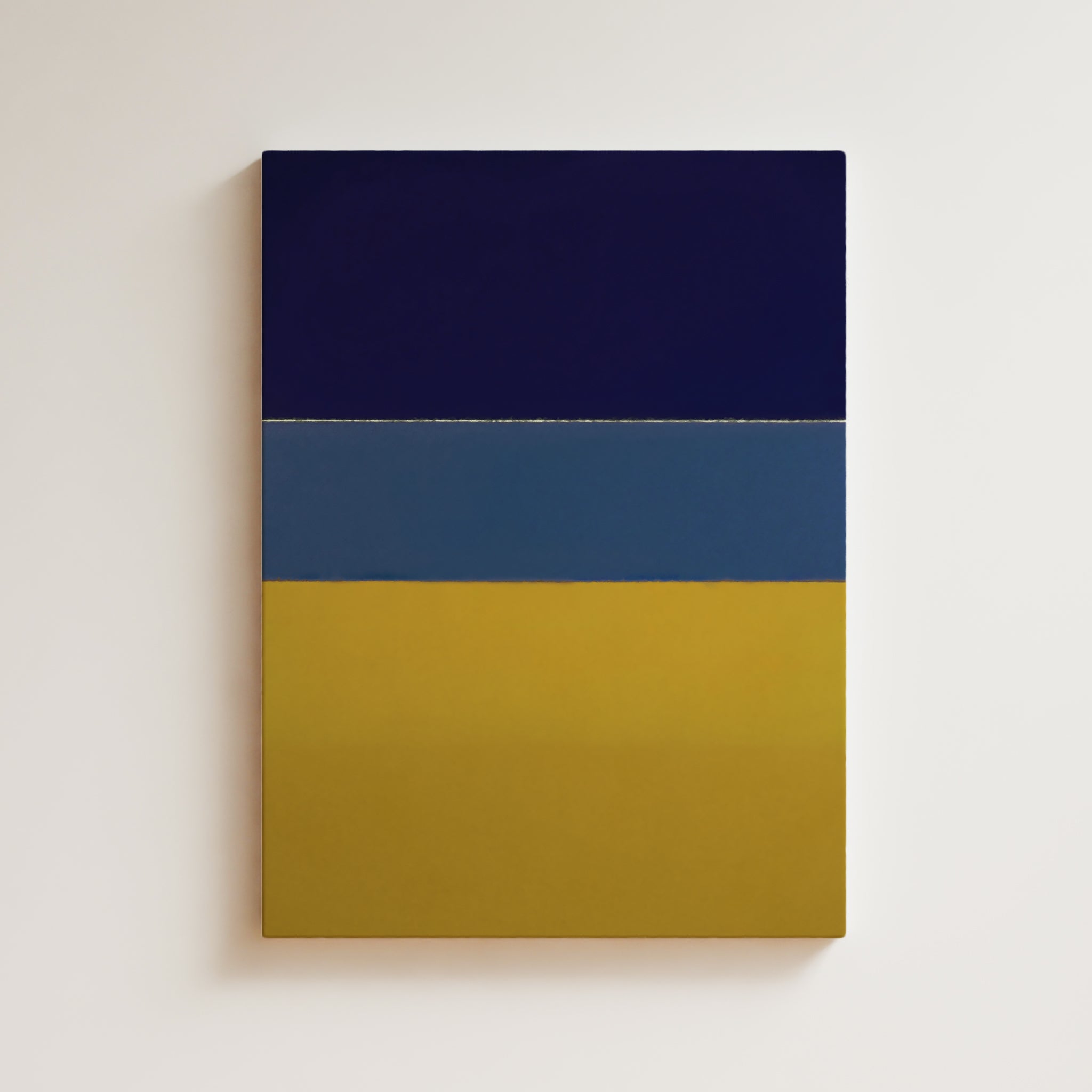 Color Field Artwork Print On Canvas - Minimalist, Zen, Blue, Yellow, Rothko Style Wall Art