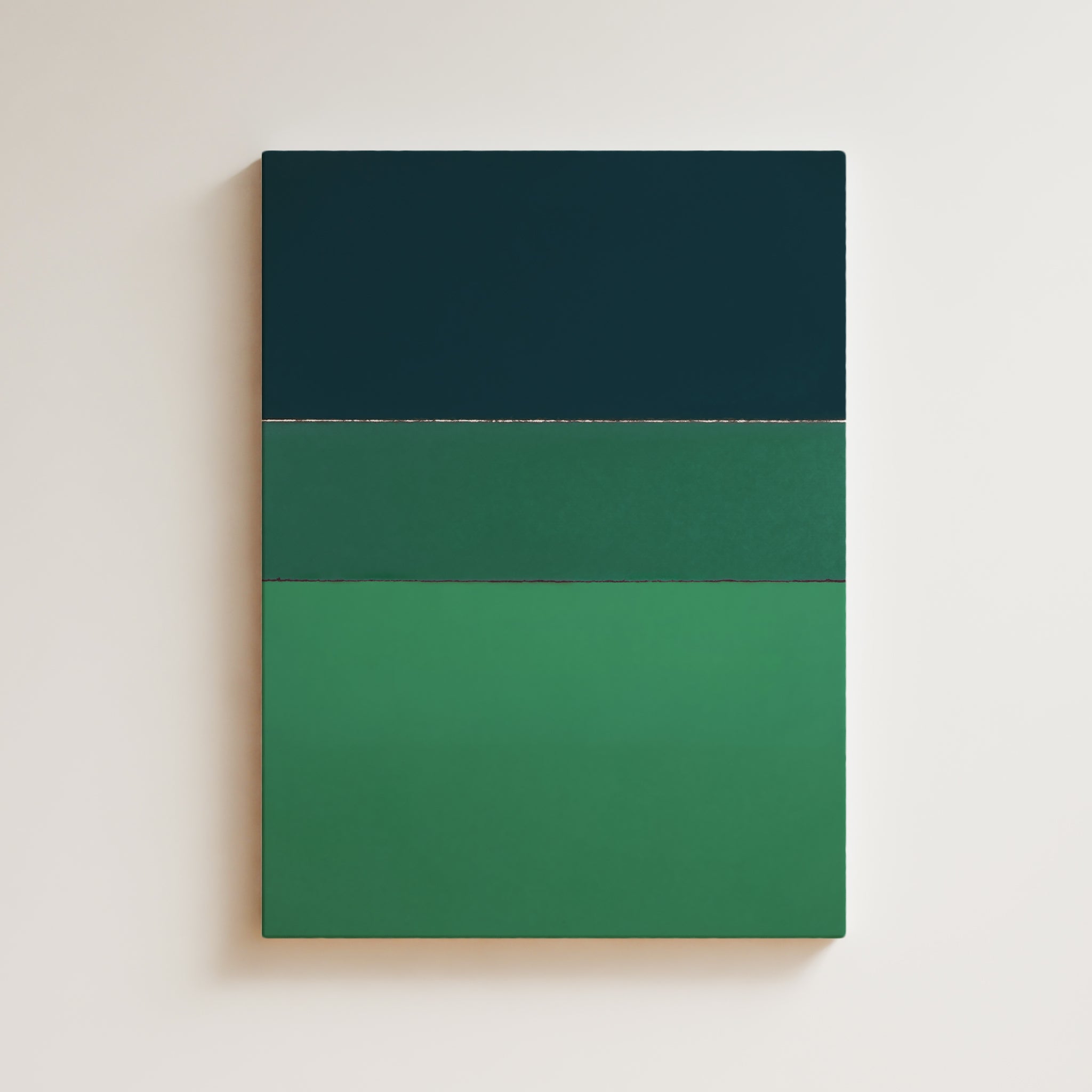 Color Field Artwork Print On Canvas - Minimalist, Green, Blue, Nature, Calm, Relaxing Rothko Style Wall Art