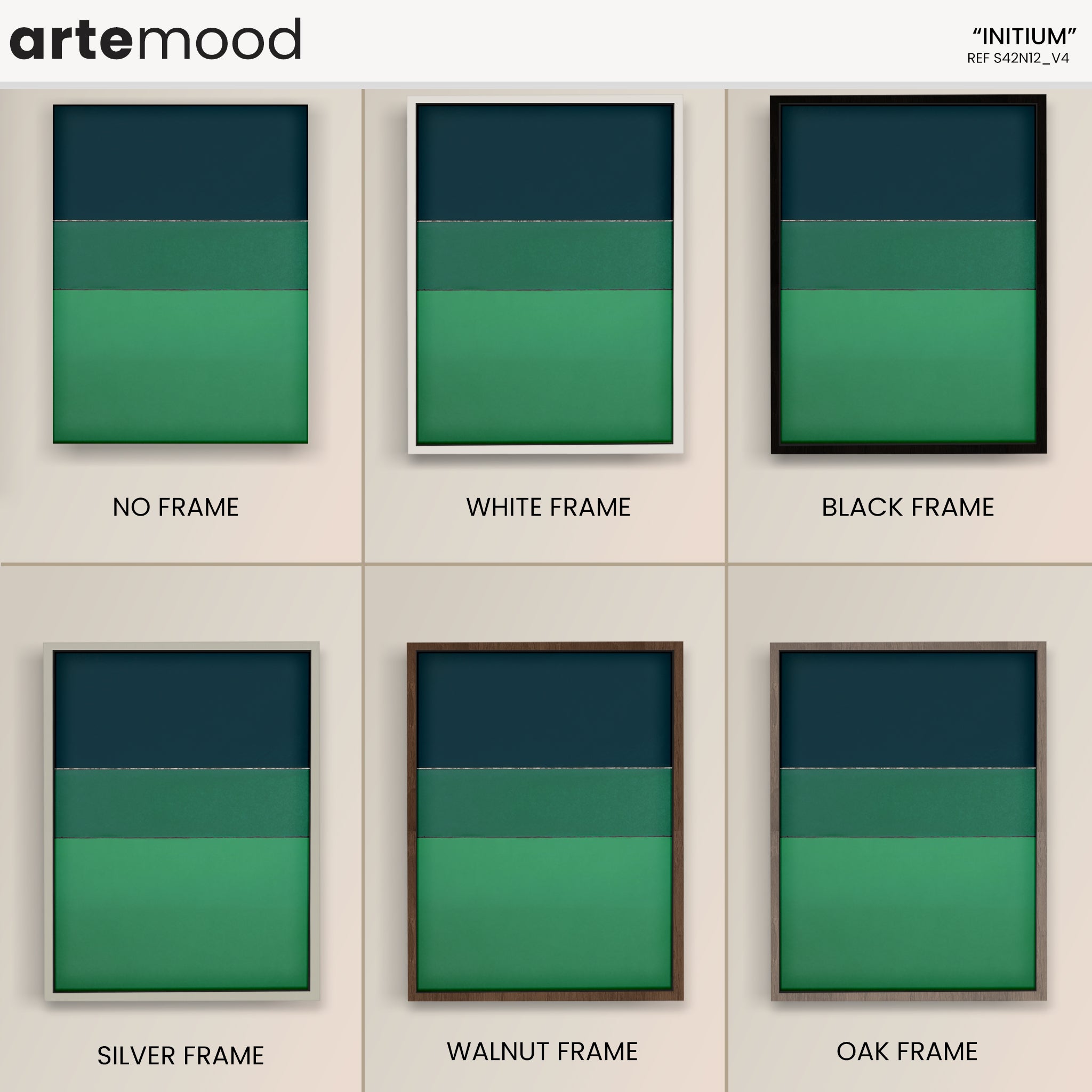 Color Field Artwork Print On Canvas - Minimalist, Green, Blue, Nature, Calm, Relaxing Rothko Style Wall Art