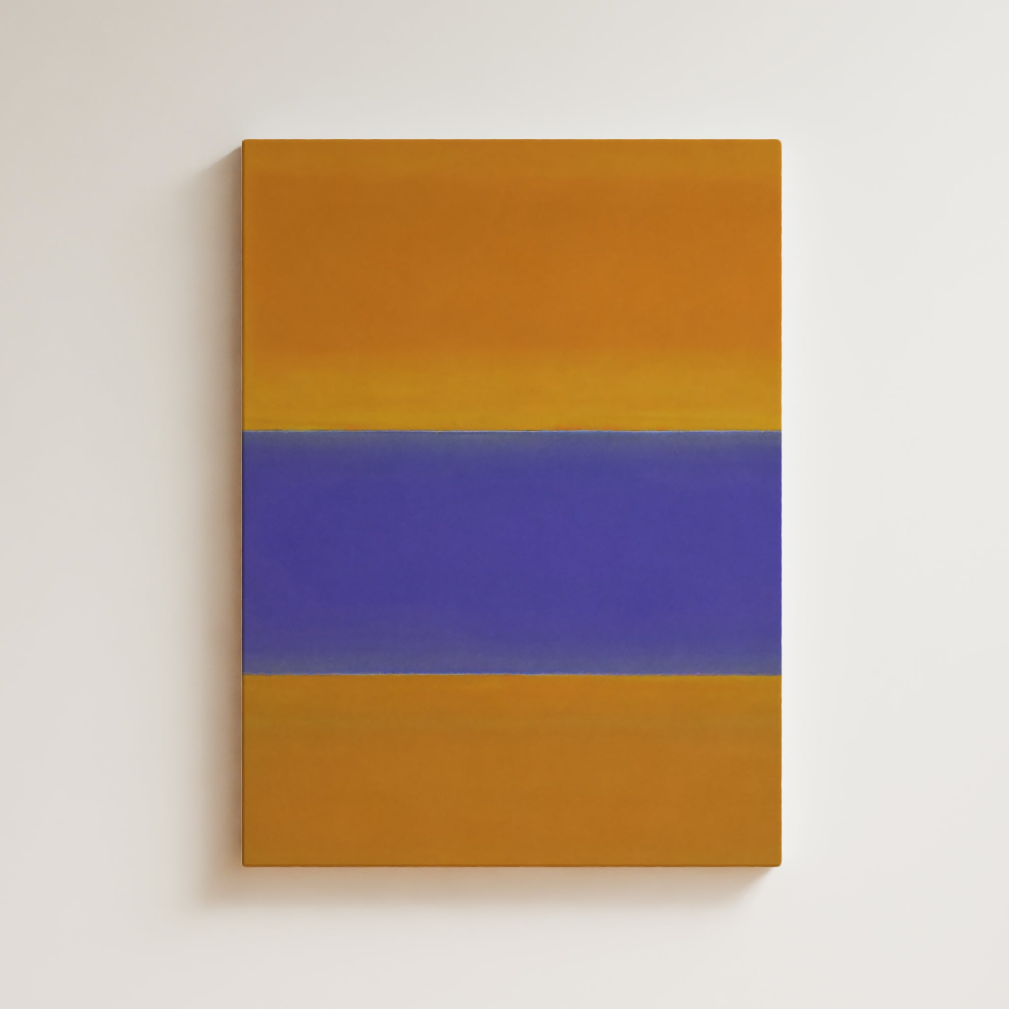 Color Field Artwork Print On Canvas - Minimalist, Zen, Orange, Violet, Rothko Style Wall Art