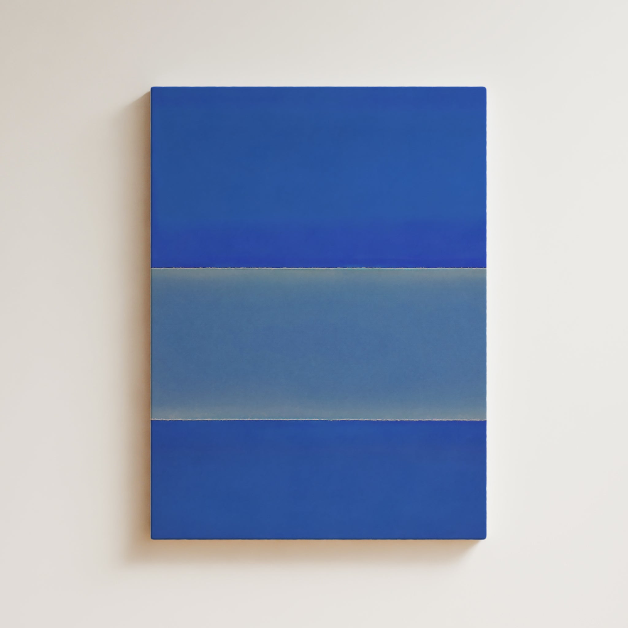 Color Field Artwork Print On Canvas - Minimalist, Zen, Blue Tones, Blue Color, Minimal Wall Art