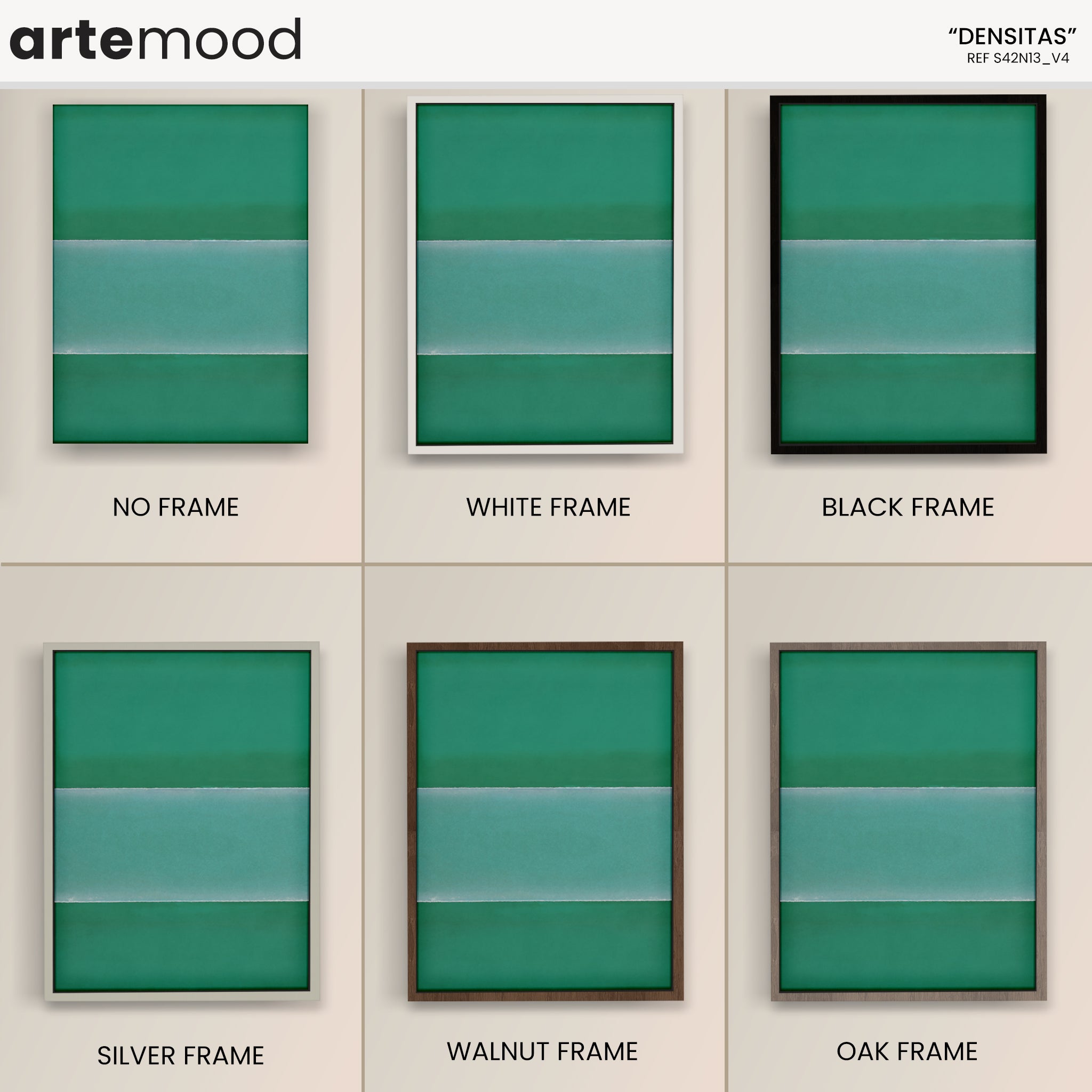 Color Field Artwork Print On Canvas - Minimalist, Zen, Green Rothko Style Wall Art Print