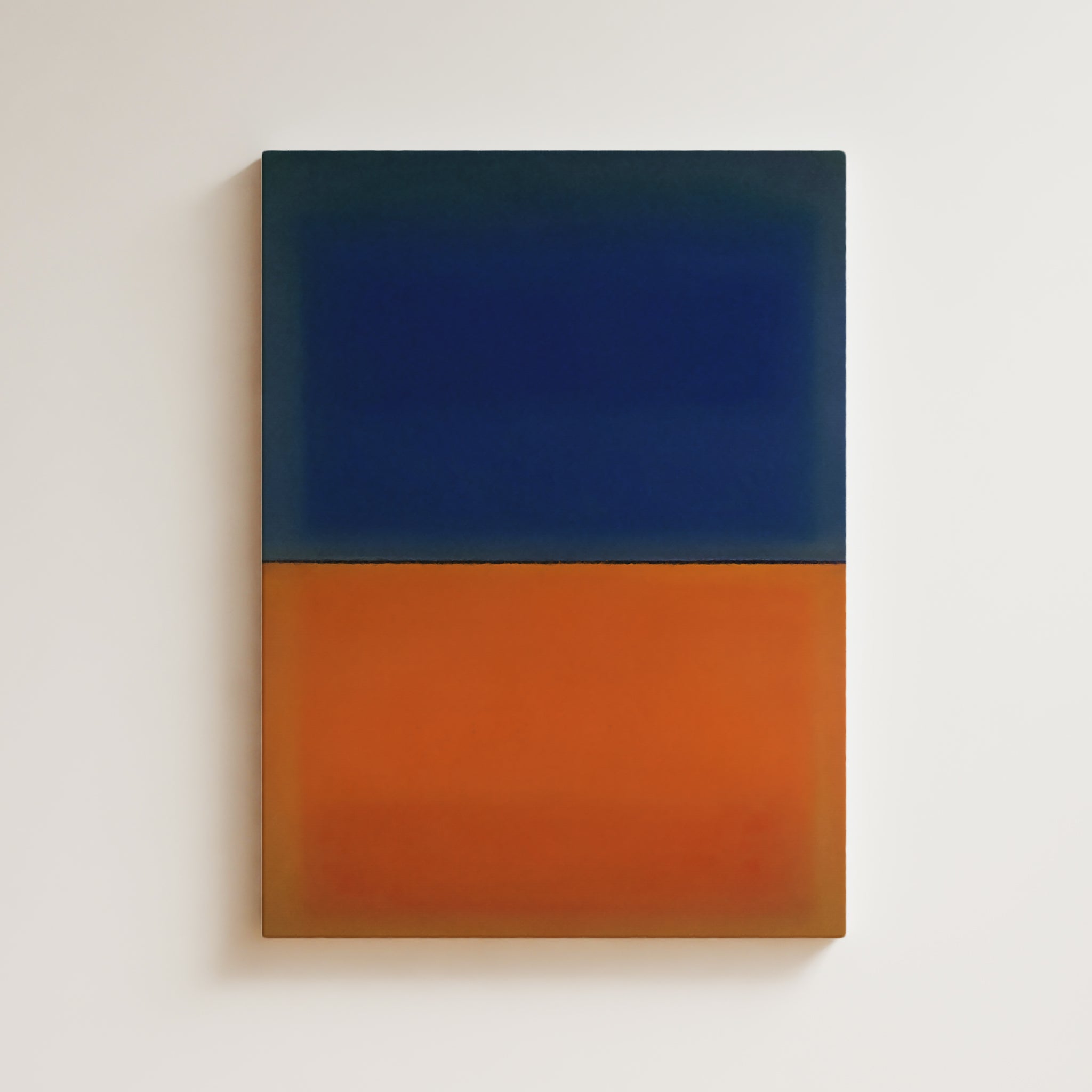 Color Field Artwork Print On Canvas - Minimalist, Zen, Blue, Orange, Beach, Ocean, Rothko Style