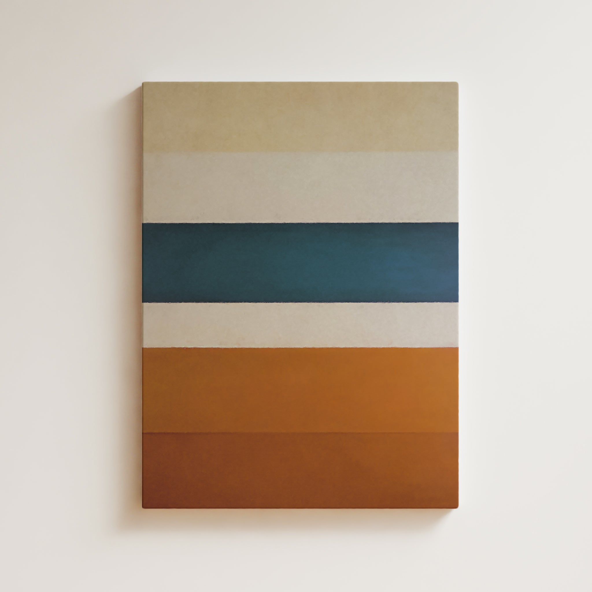 Color Field Artwork Print On Canvas - Minimalist, Zen, Orange, White, Blue, Brown Rothko Style Art