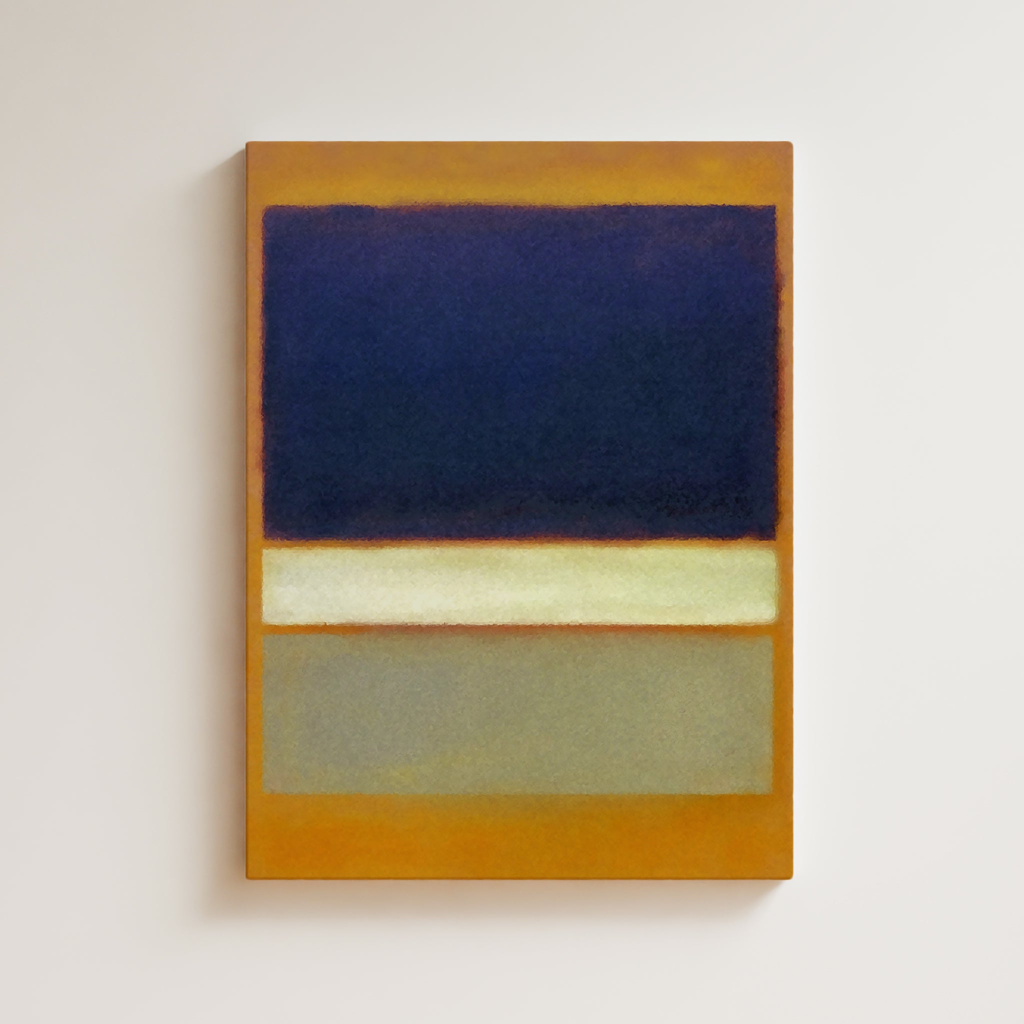 Color Field Artwork Print On Canvas - Minimalist, Zen, Blue, Yellow, Orange, Vibrant, Gold Rothko Style Wall Art