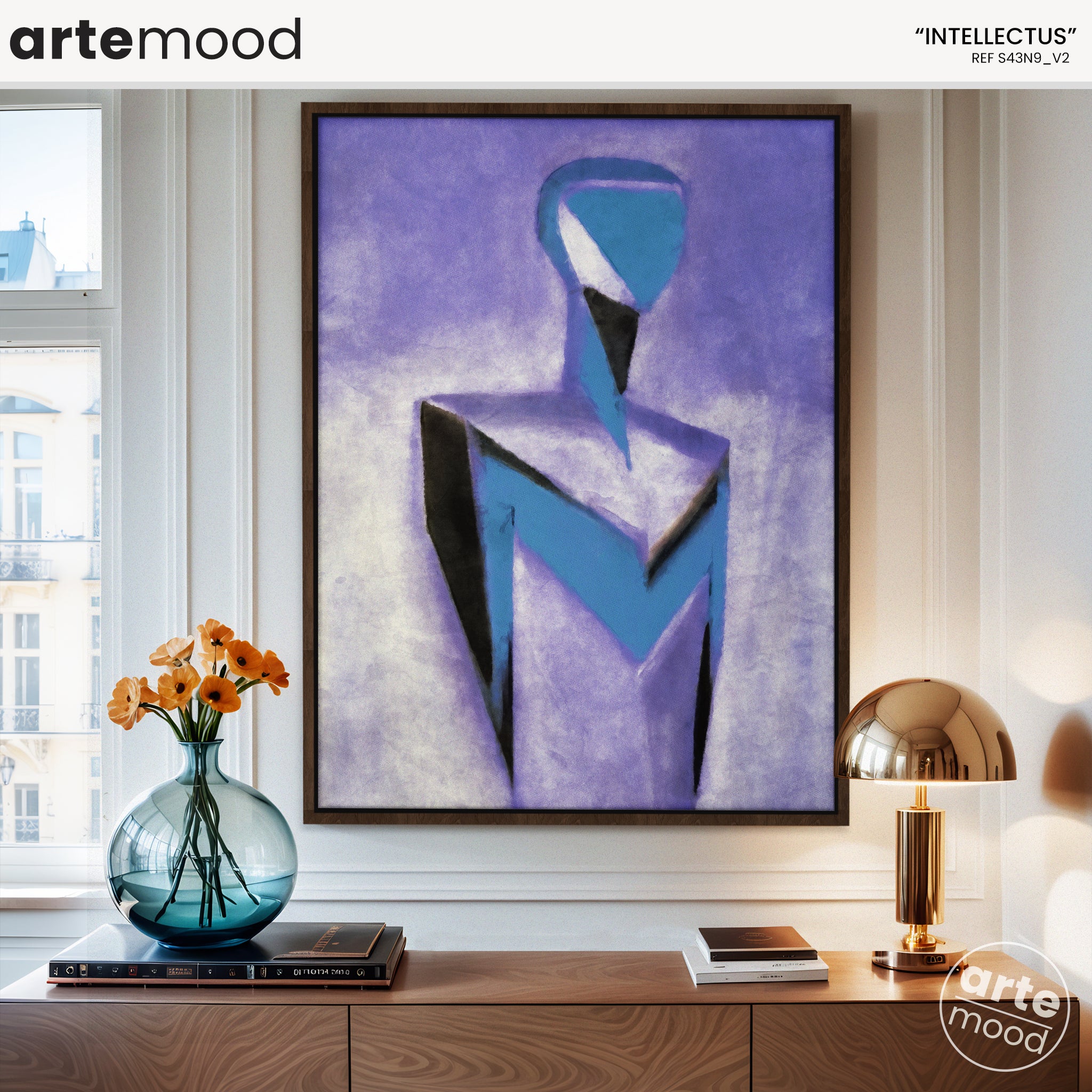 Man Artwork Print - Expressive Humanoid Figure - Android Man Art, Portrait, Face, Expressive Portrait Man Illustration