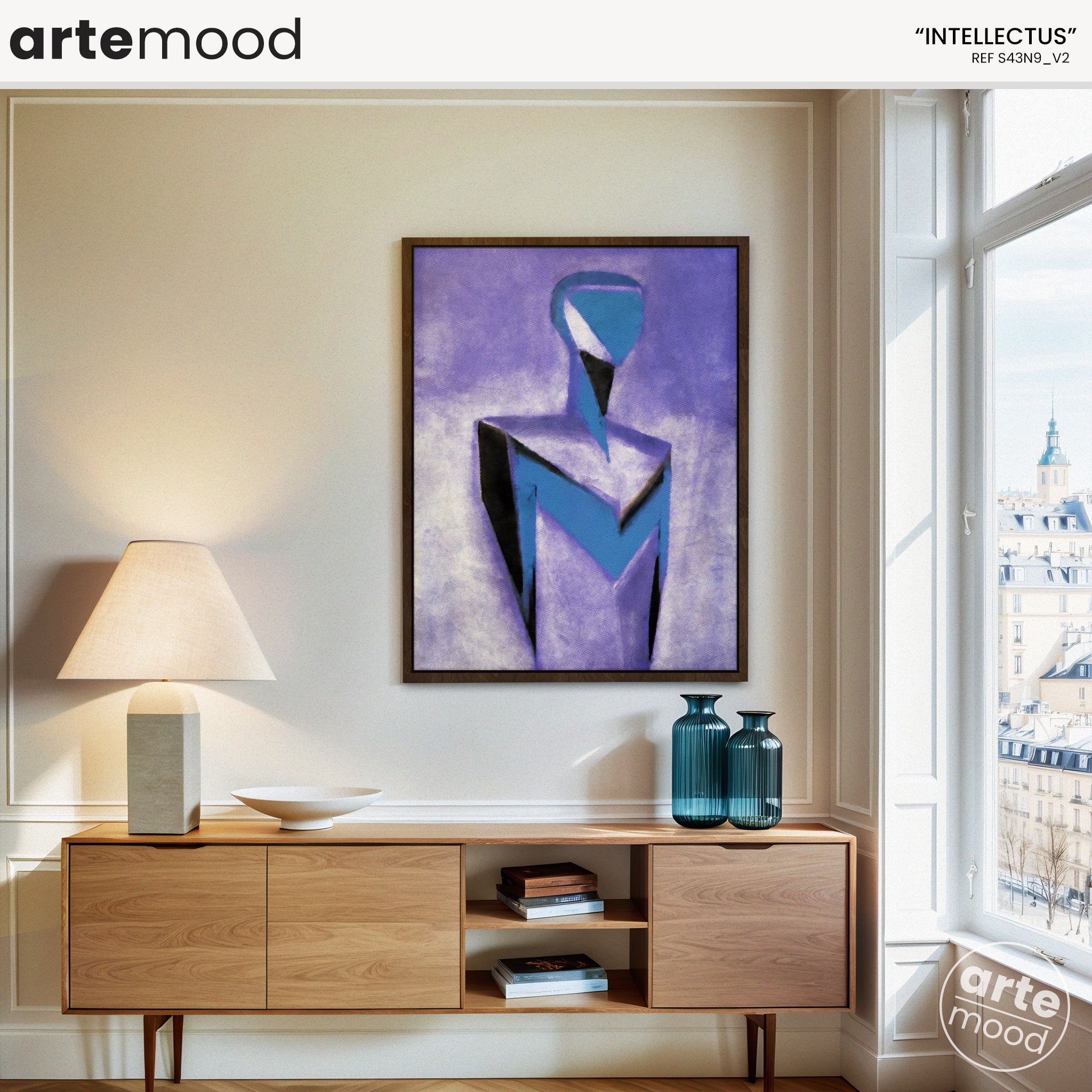 Man Artwork Print - Expressive Humanoid Figure - Android Man Art, Portrait, Face, Expressive Portrait Man Illustration