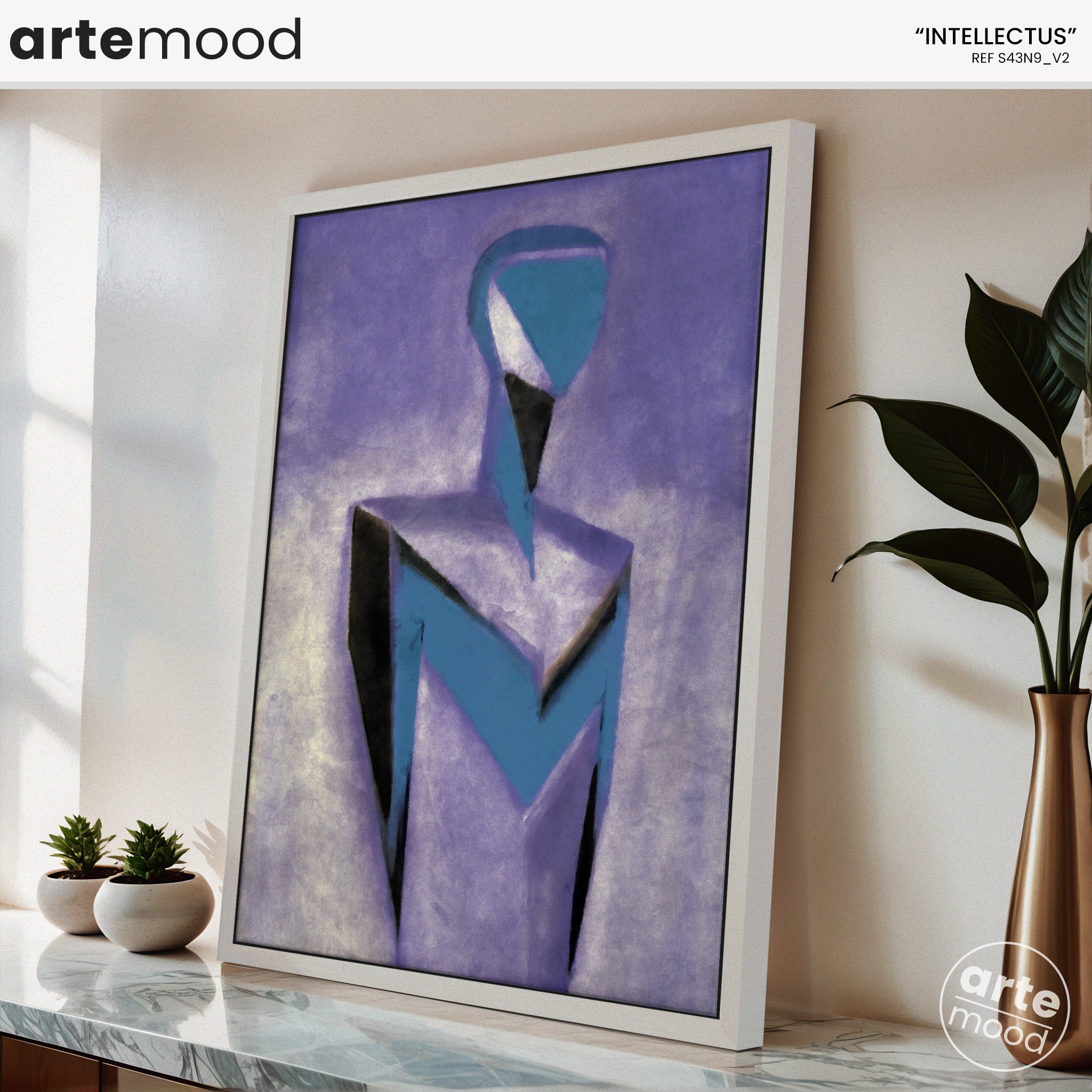 Man Artwork Print - Expressive Humanoid Figure - Android Man Art, Portrait, Face, Expressive Portrait Man Illustration