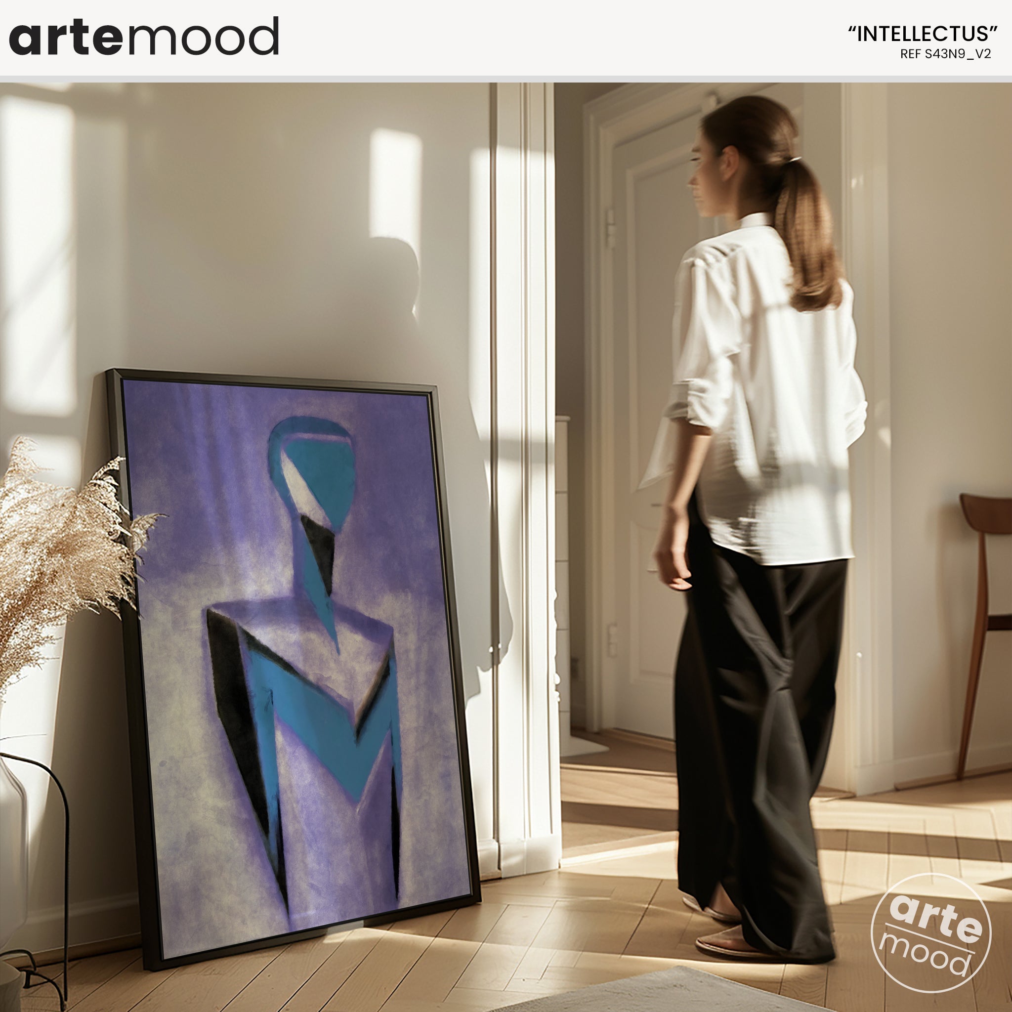 Man Artwork Print - Expressive Humanoid Figure - Android Man Art, Portrait, Face, Expressive Portrait Man Illustration