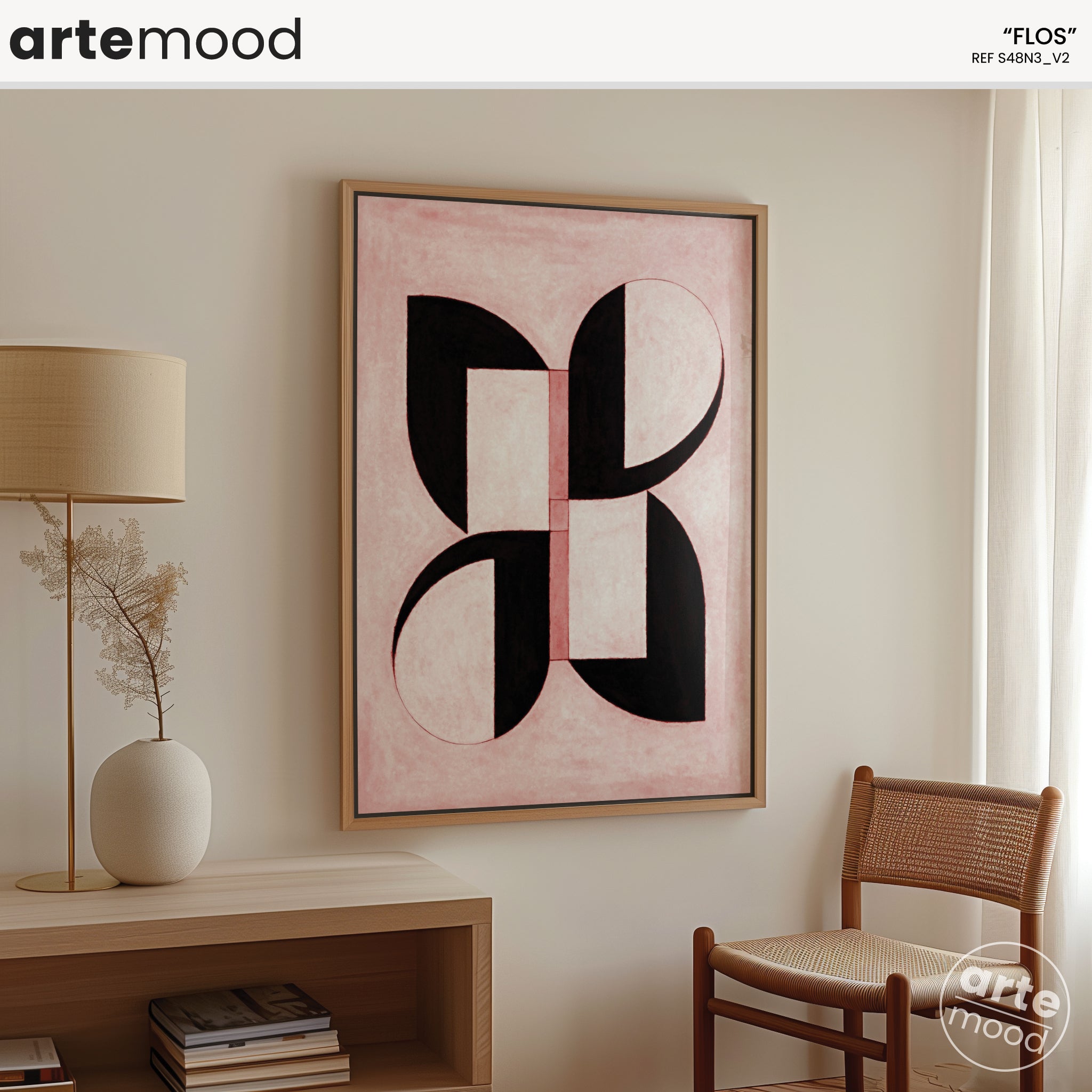 Abstract Artwork Composition Print On Canvas - Minimalist Geometric Modern Art - Zen, Luxury, Symmetry