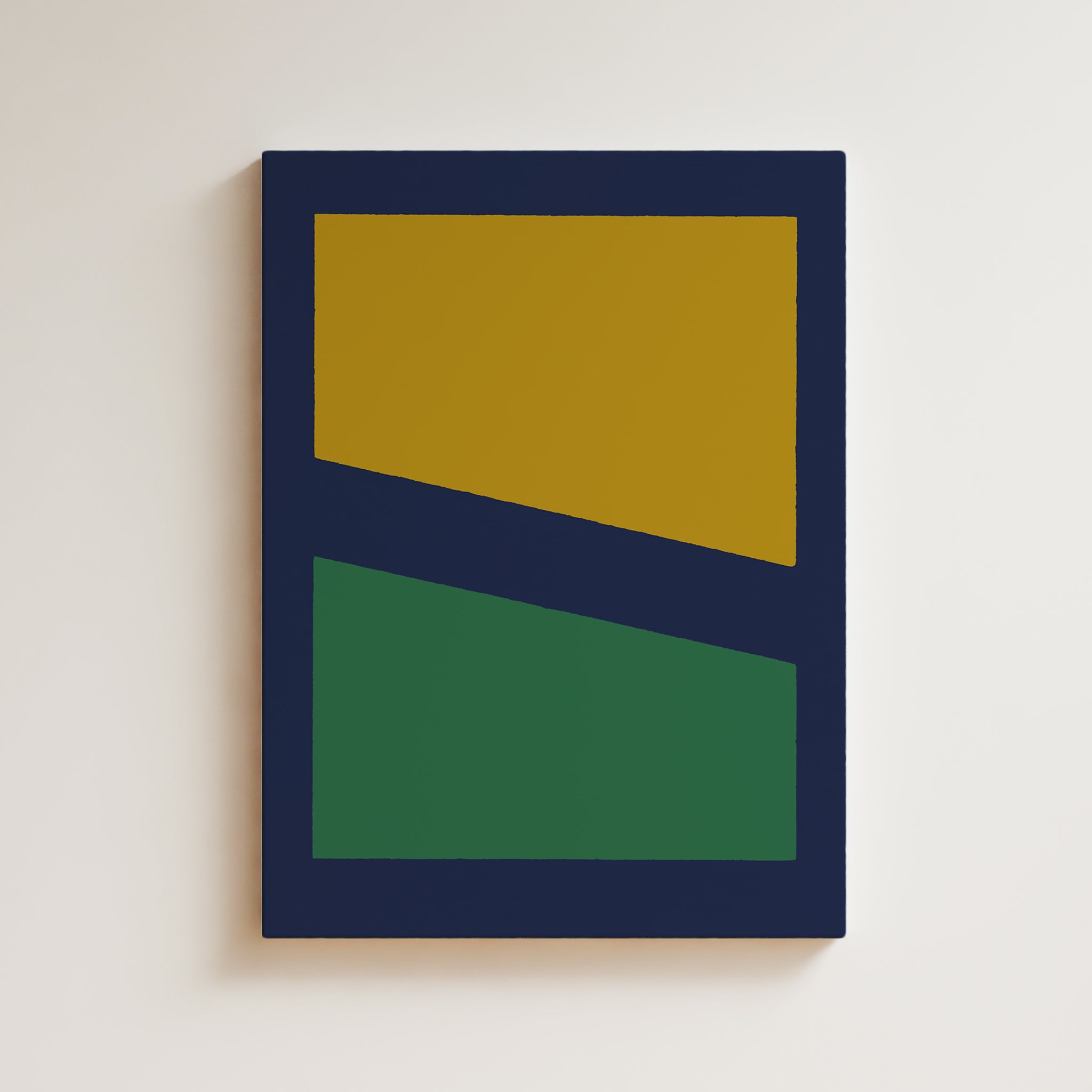 Color Field Artwork Print On Canvas - Minimalist, Blue, Green, Yellow, Vibrant, Uplifting Minimal Art