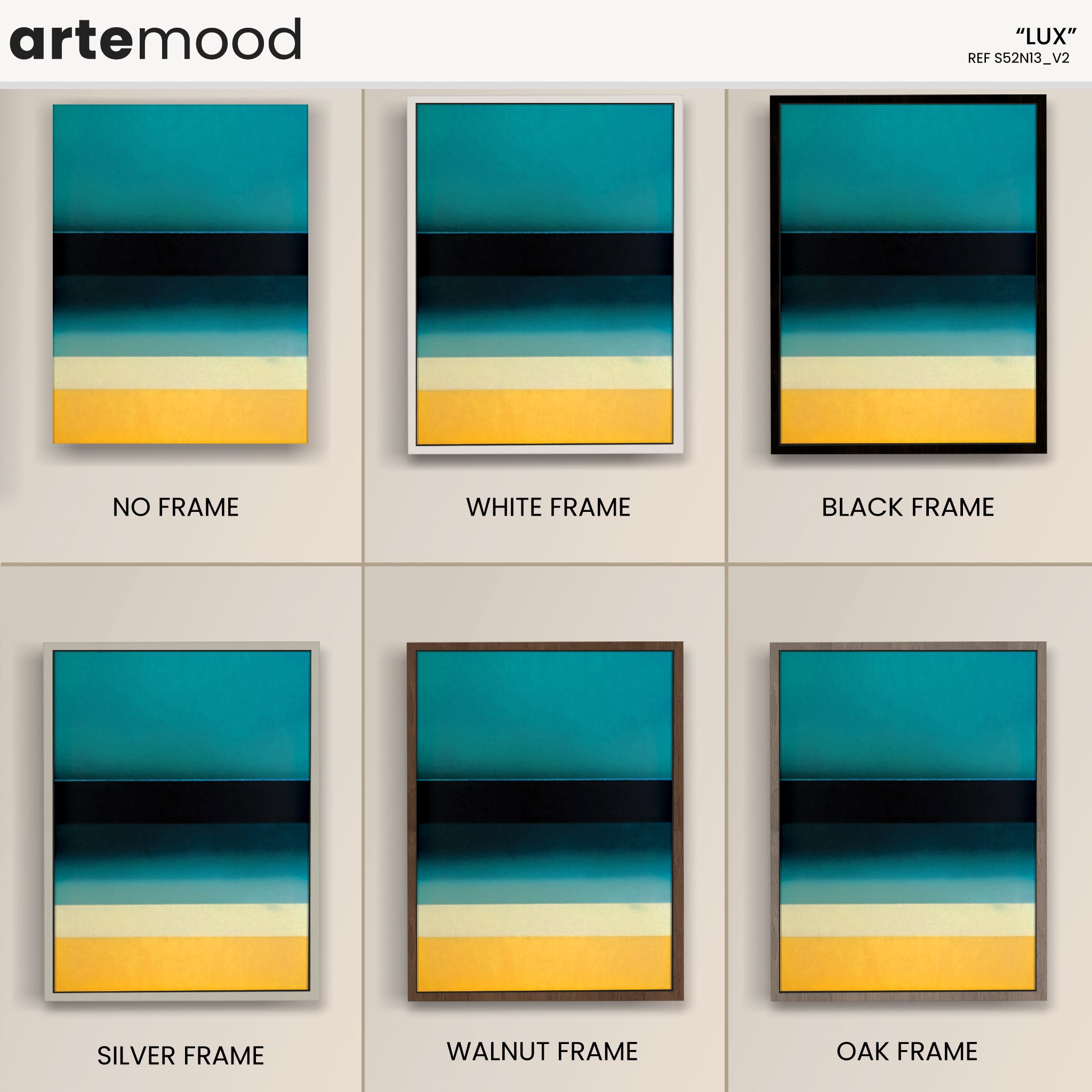 Color Field Artwork Print On Canvas - Minimalist,Gradient, Green to Yellow, Contemporary, Zen Mood, Contrast