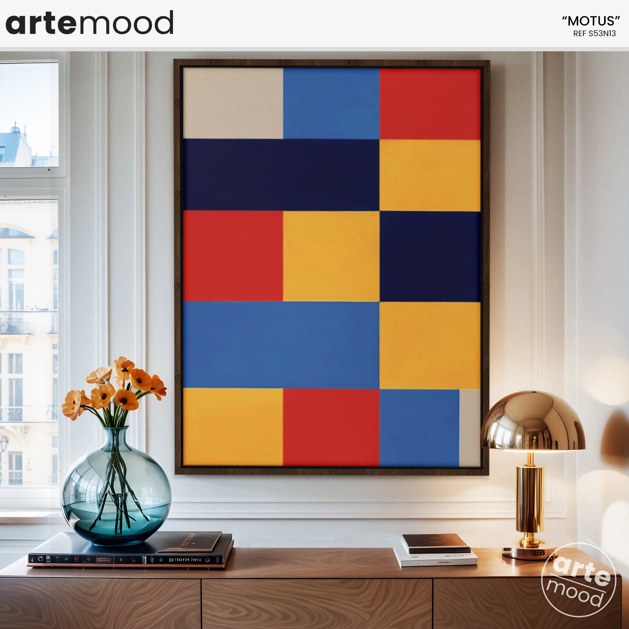 Abstract Artwork Print - Modern Art Canvas - Vibrant Color Art, Expressive, Geometric Art, Color Block