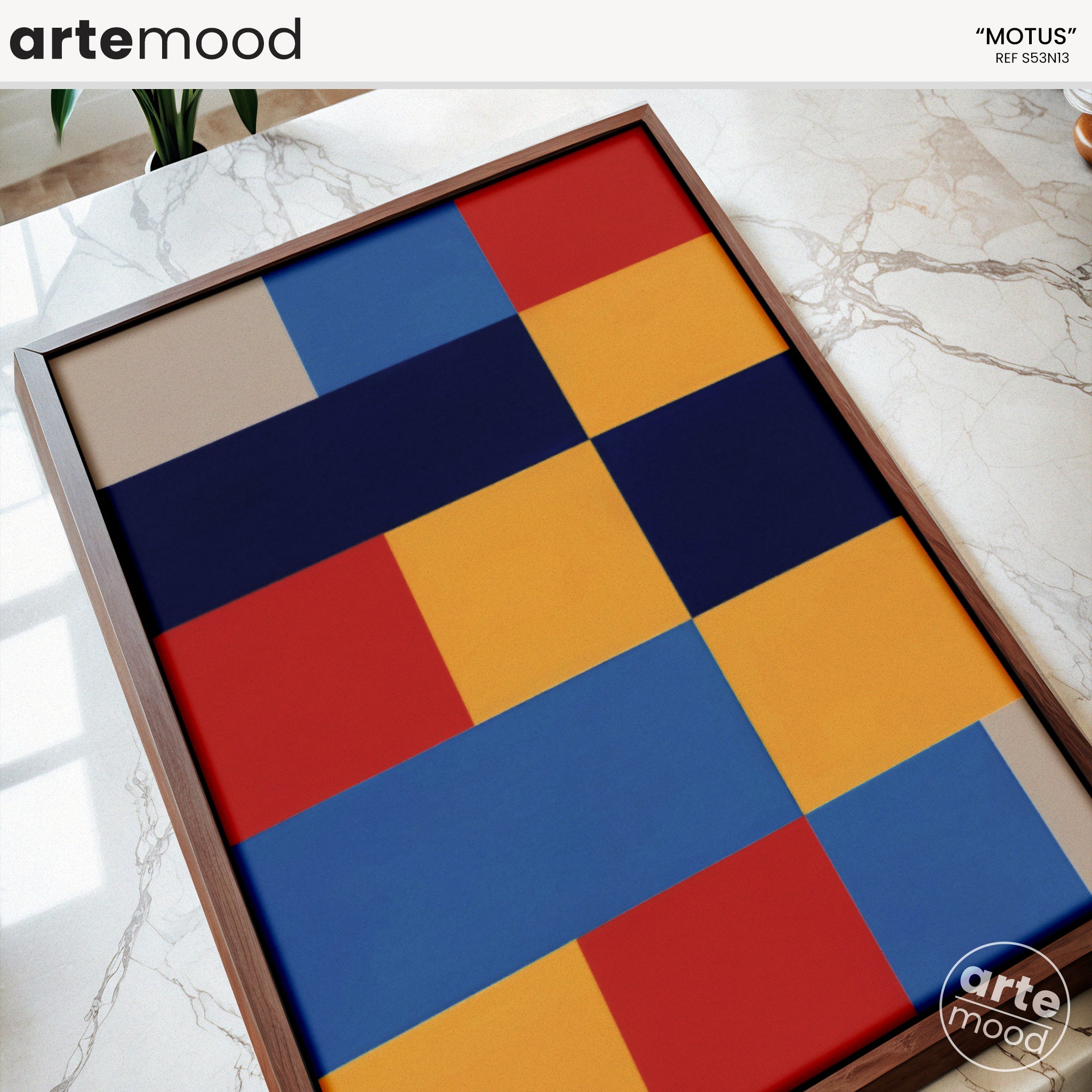 Abstract Artwork Print - Modern Art Canvas - Vibrant Color Art, Expressive, Geometric Art, Color Block