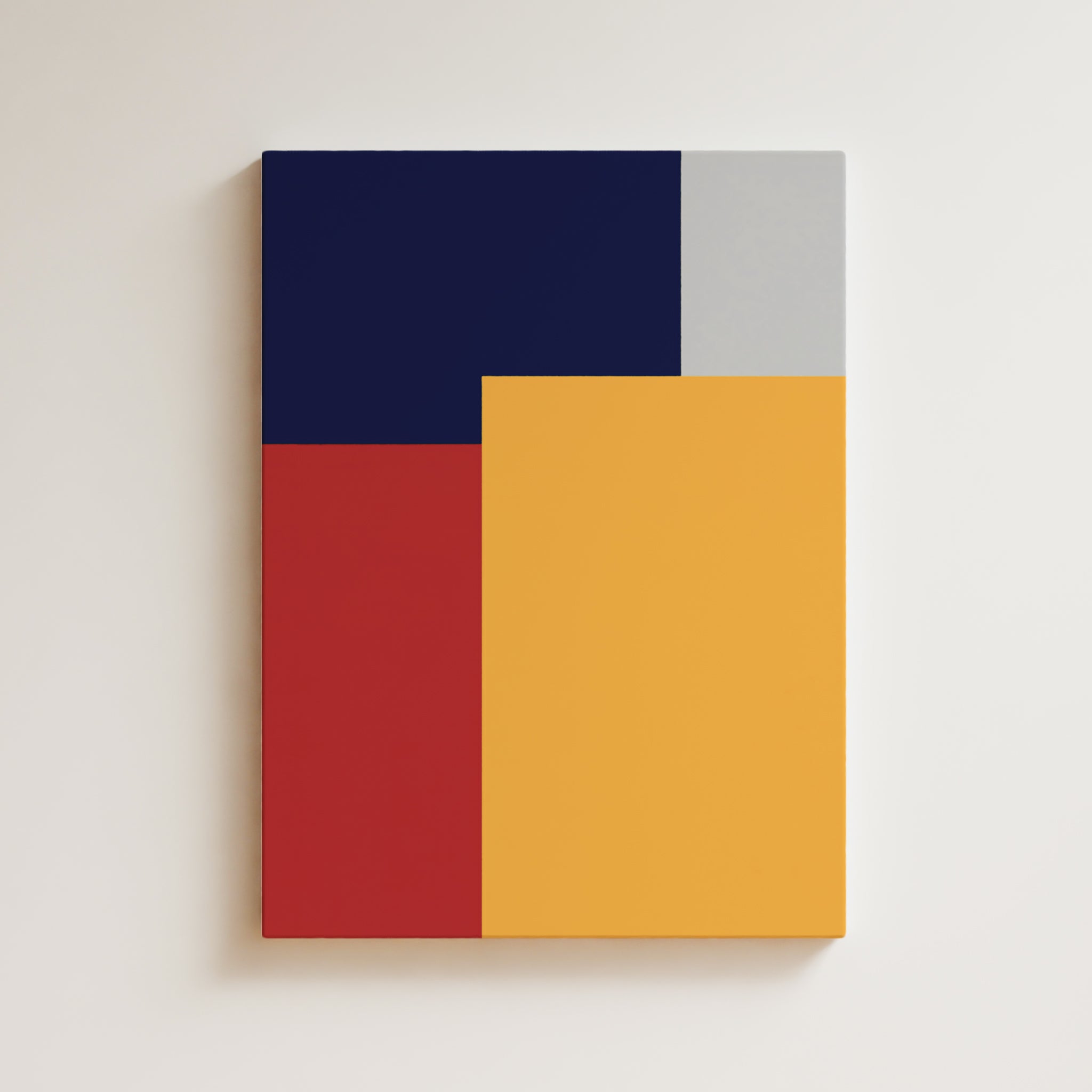 Color Field Artwork Print On Canvas - Minimalist, Zen, Color Block, Red, Blue, Yellow